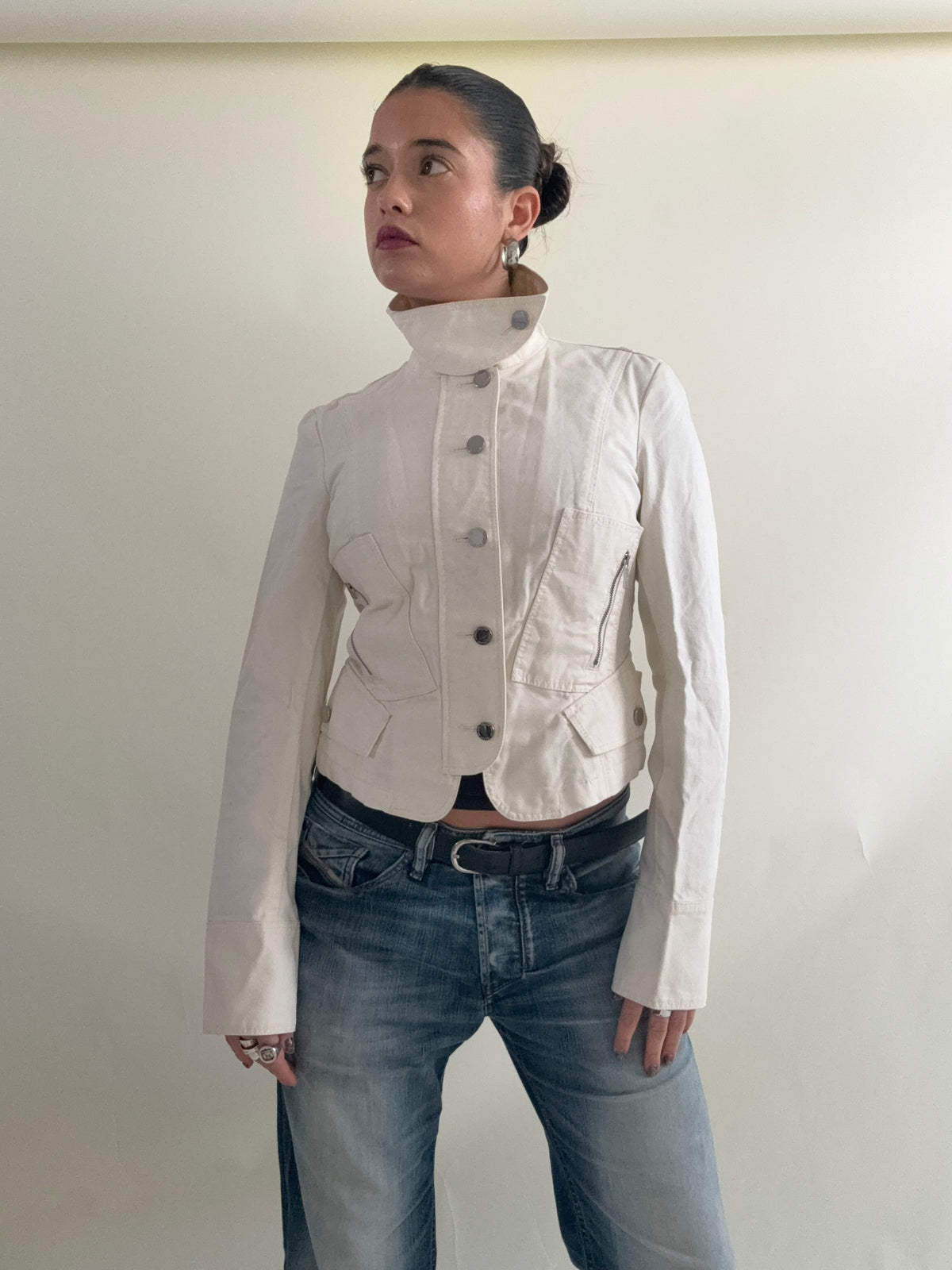 Karen Millen Funnel Neck Corset Jacket (UK10)