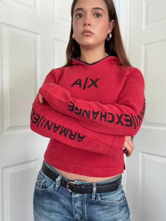 Armani Knit Hoodie (M)