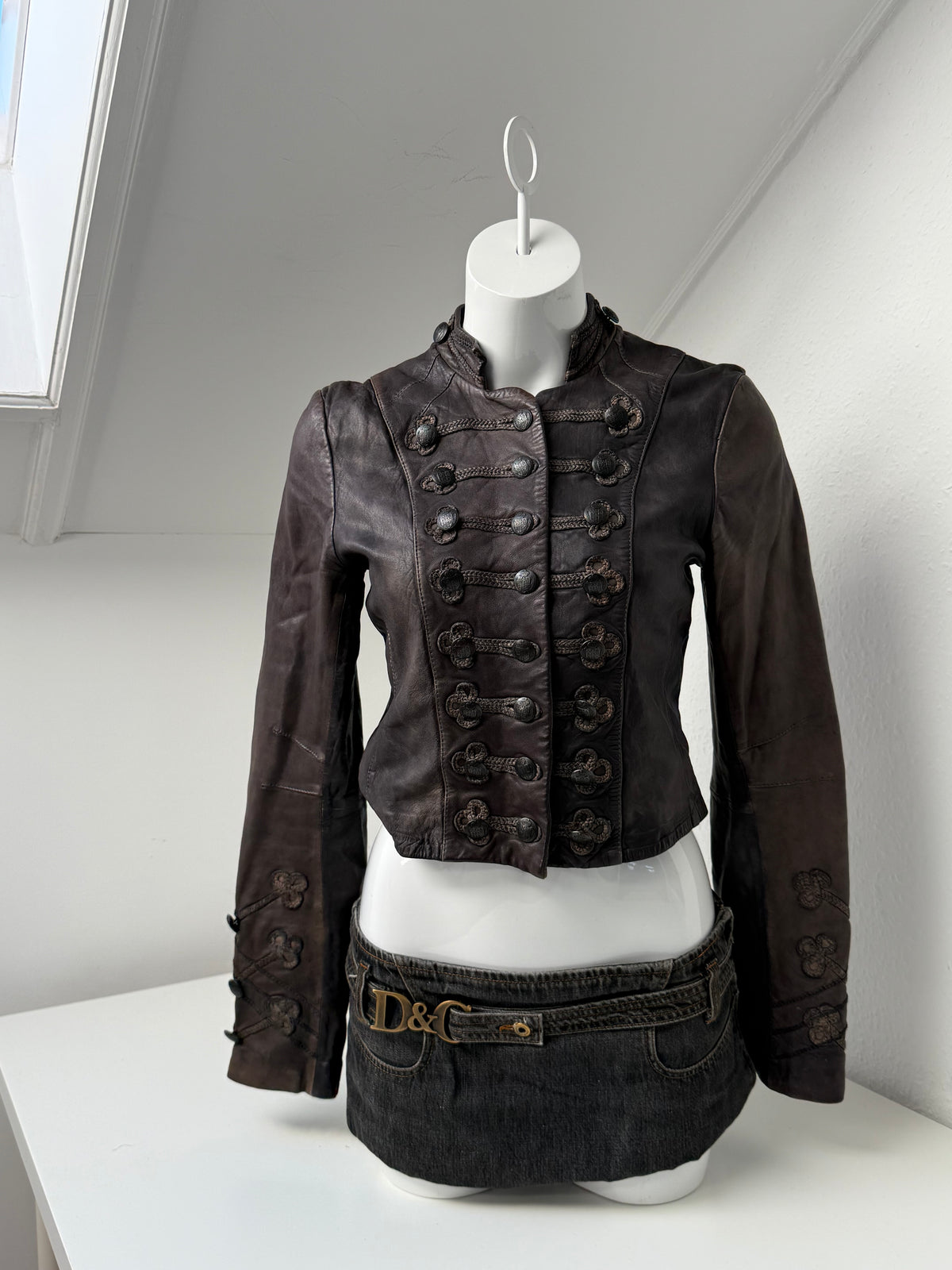Allsaints Leather Military Jacket (UK12)