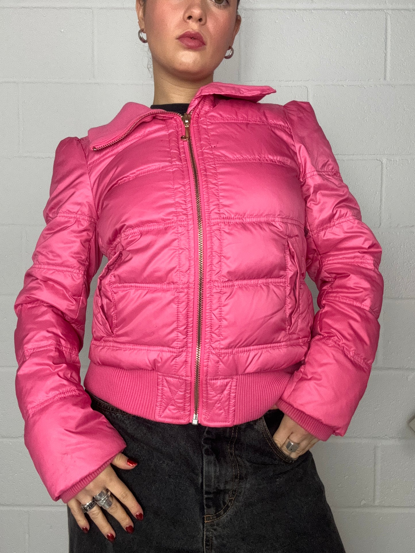 Pink Juicy Couture Puffer Jacket (M)