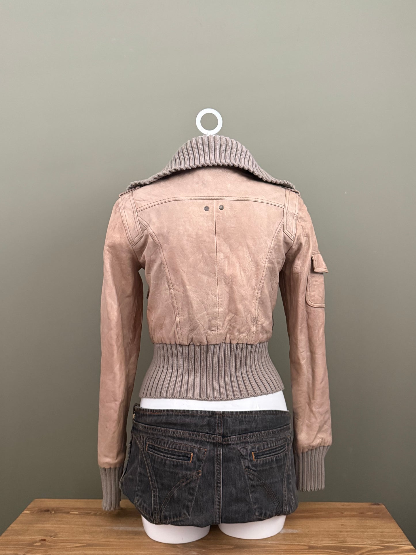 Leather Cargo Jacket (UK10)