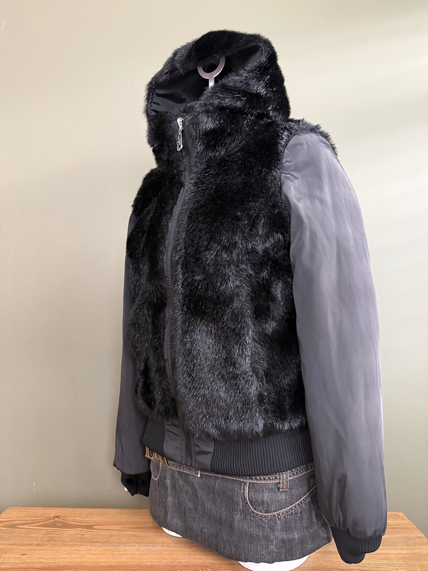 Miss Sixty Reversible Faux Fur Jacket (S)