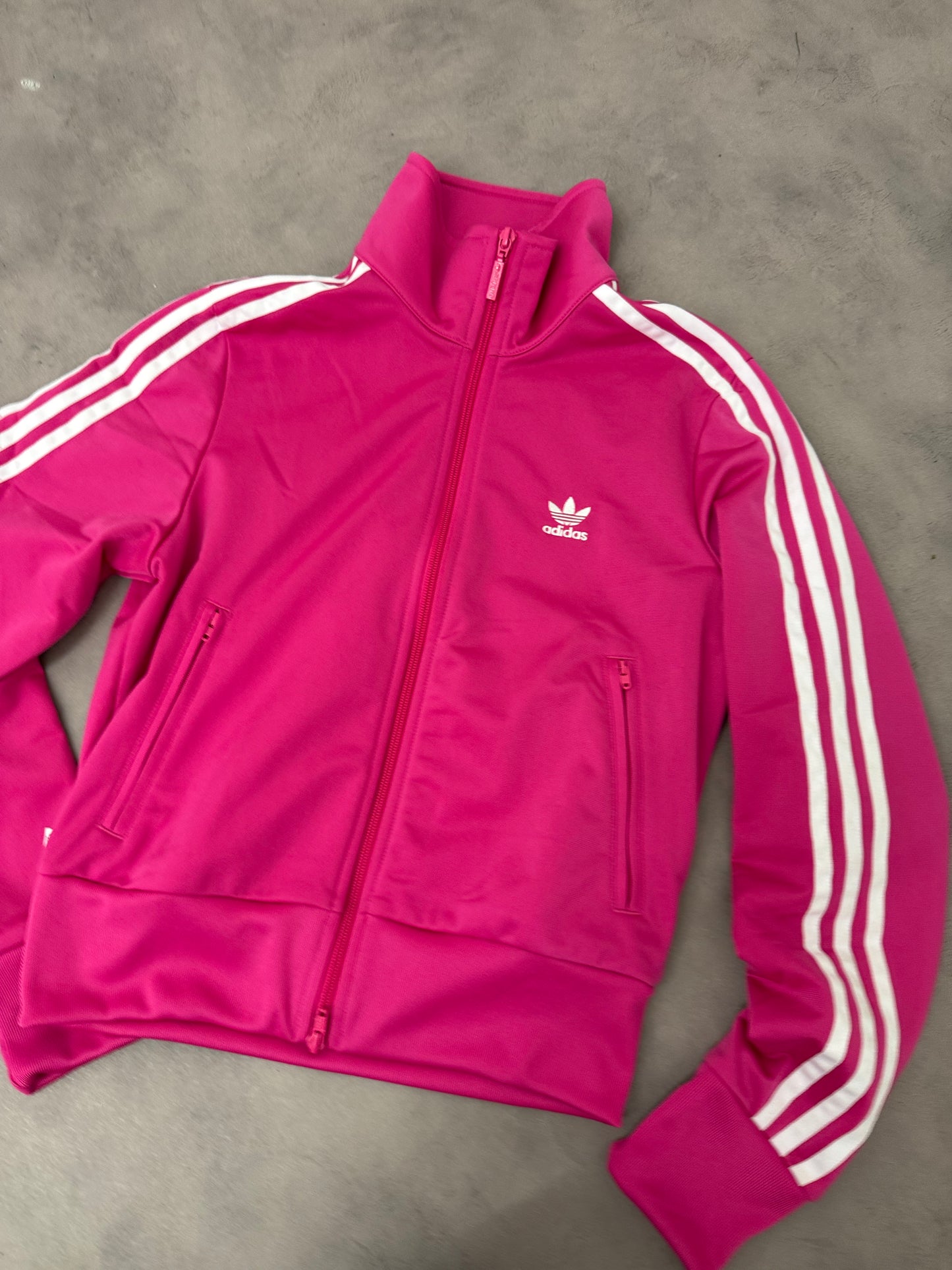 Pink Adidas Tracksuit Top (UK10)