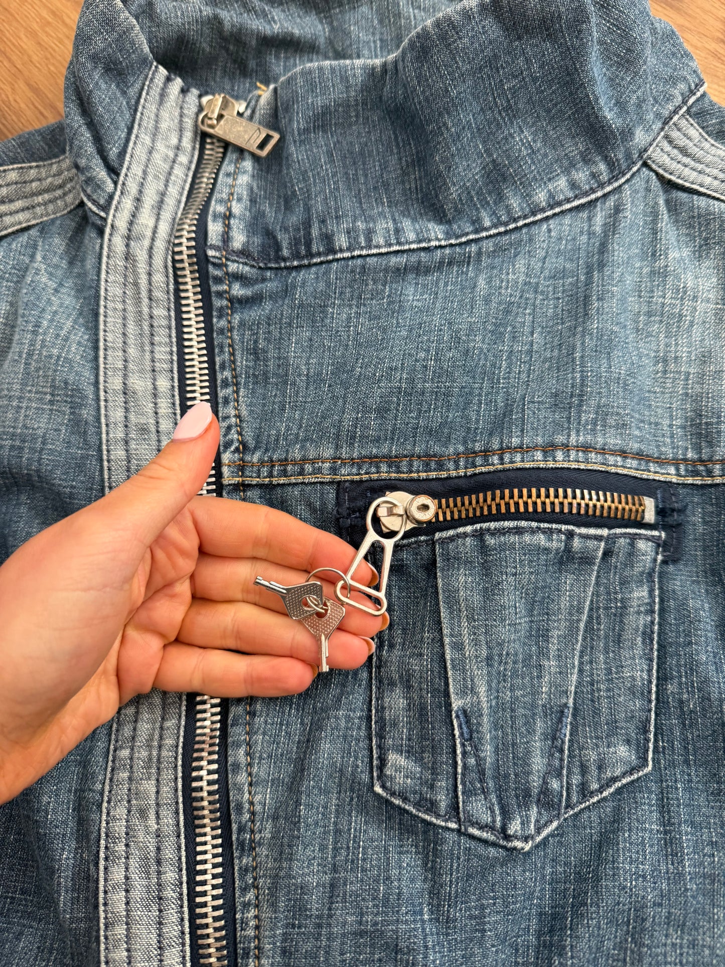 Diesel Asymmetric Denim Jacket (L)
