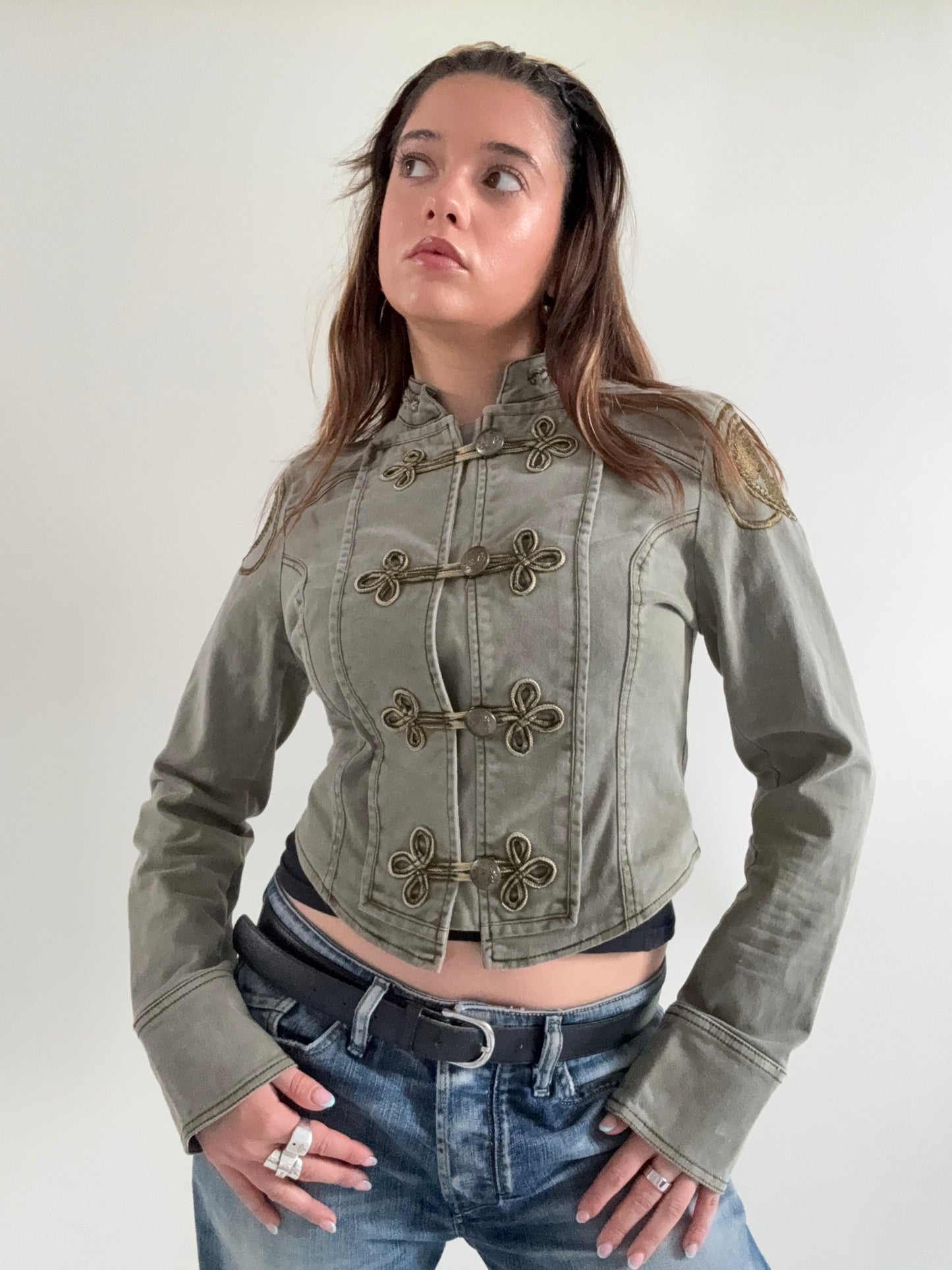 Jane Norman Cropped Military Jacket (UK12)