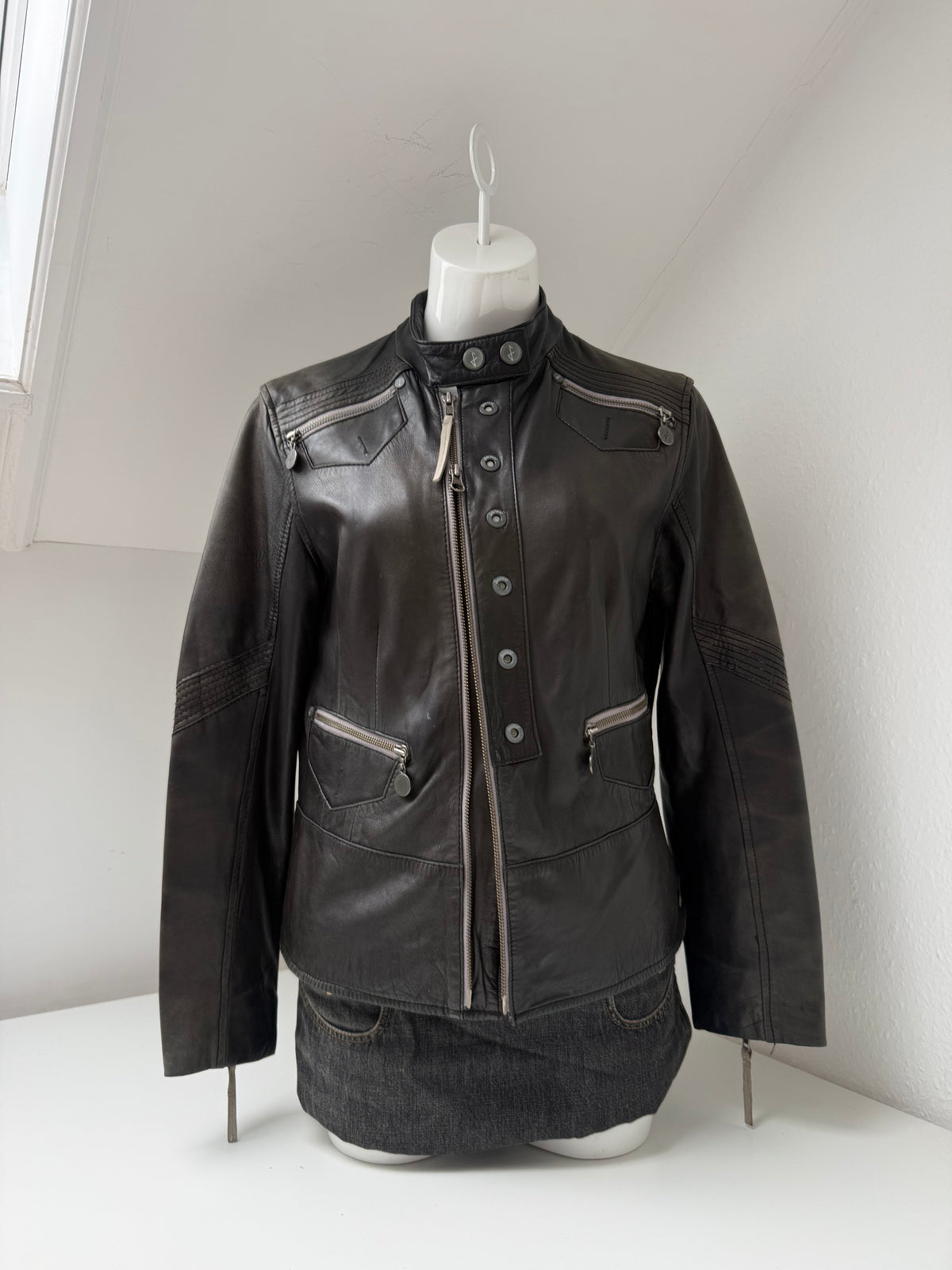 Firetrap Leather Jacket (L)