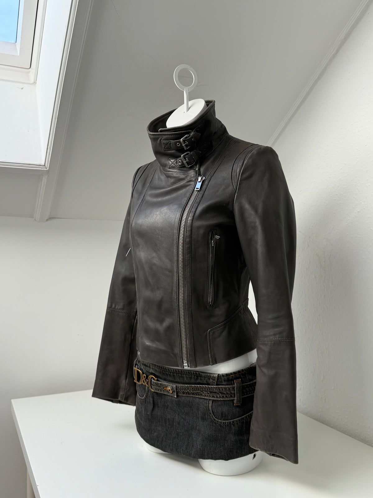 Leather Buckle Jacket (S)