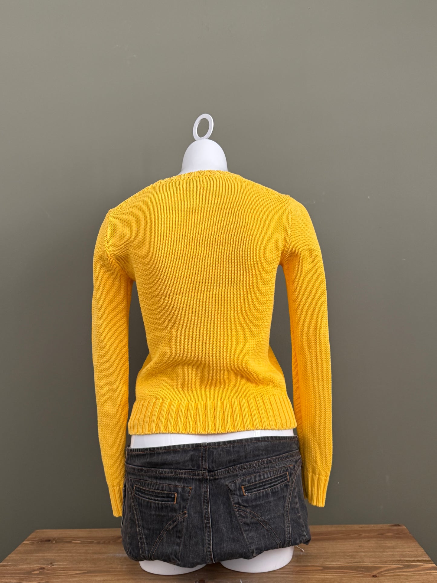 Ralph Lauren Yellow Knit Jumper (XS)