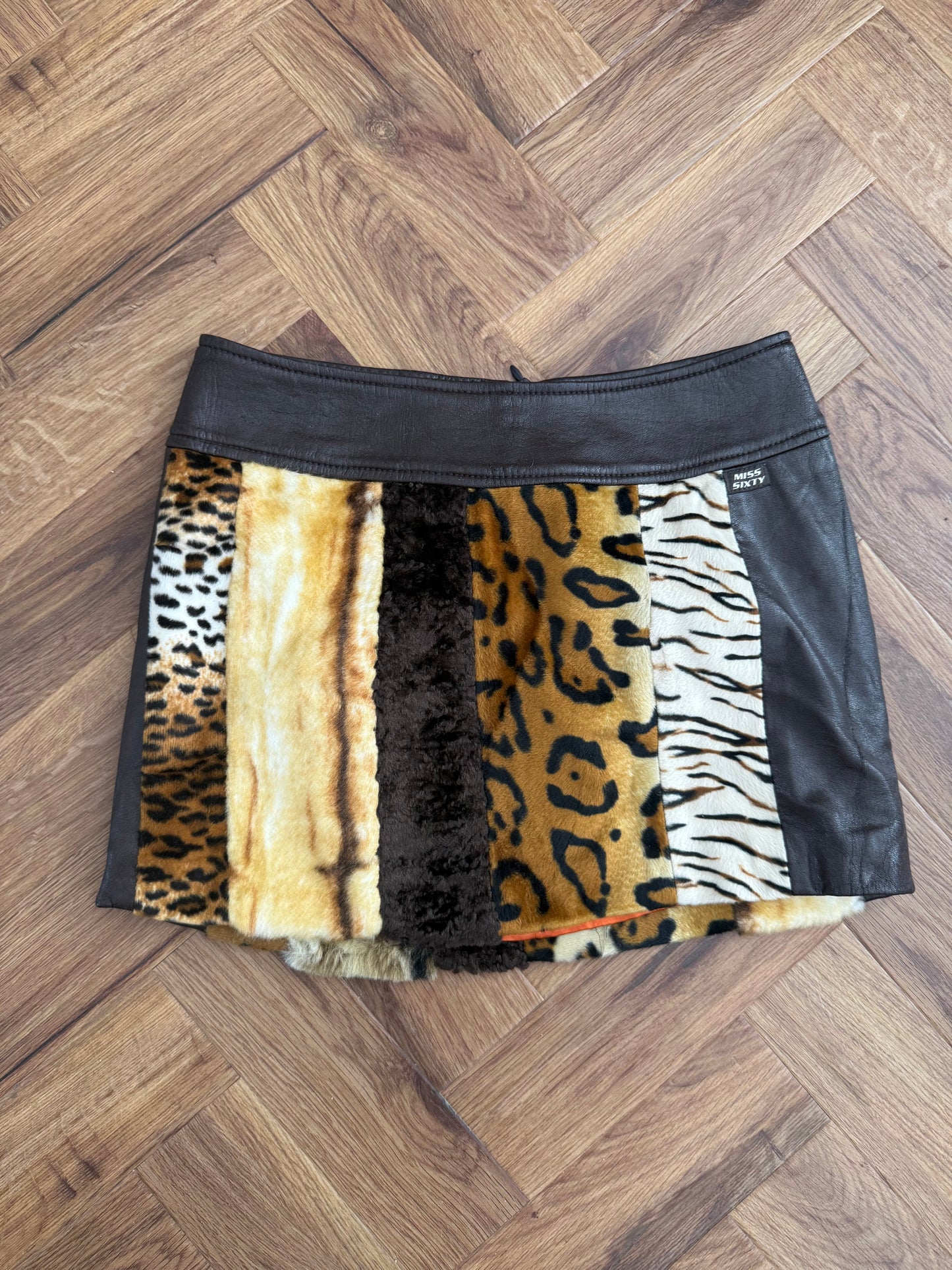 Miss Sixty Faux Fur Mini Skirt (S)