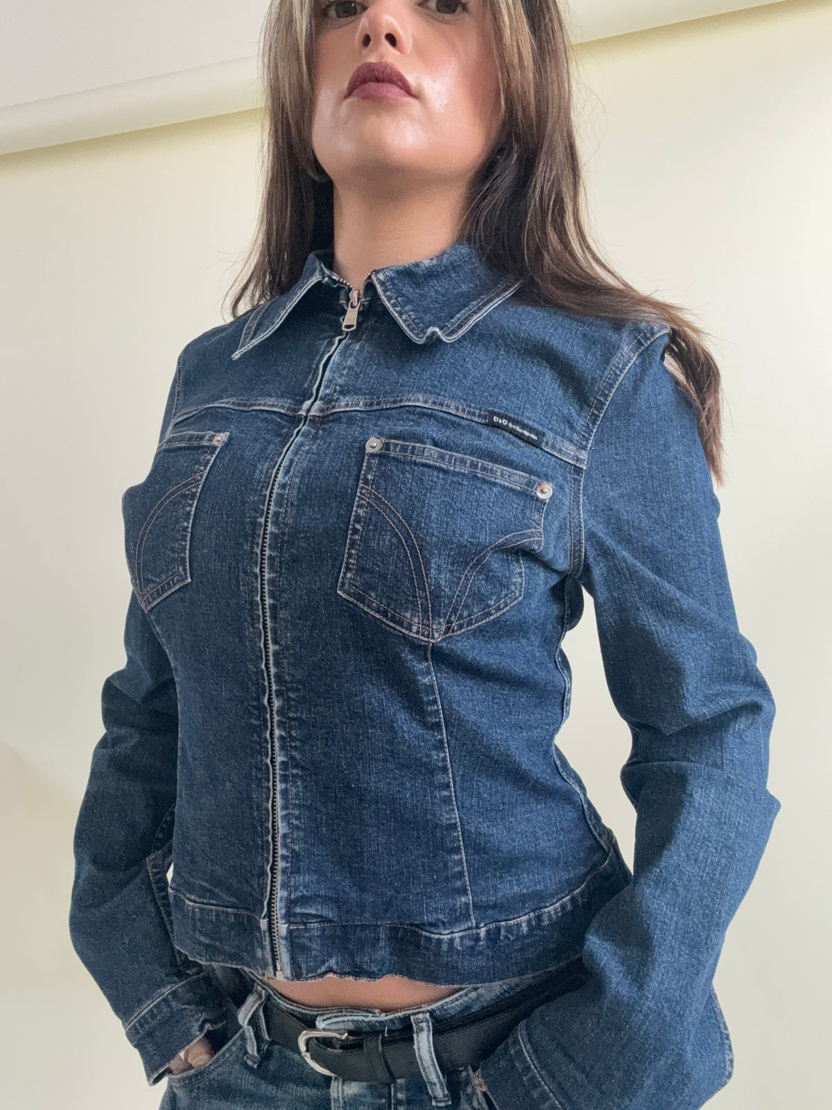 Vintage Dolce & Gabbana Fitted Denim Jacket (M)