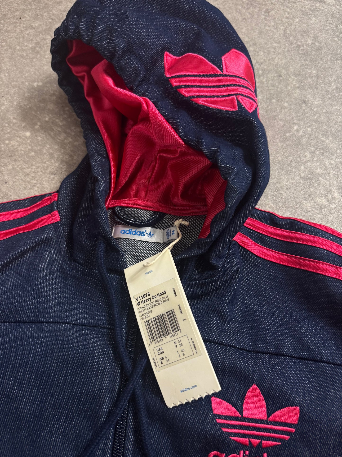 Adidas Denim Zip Hoodie (UK8)