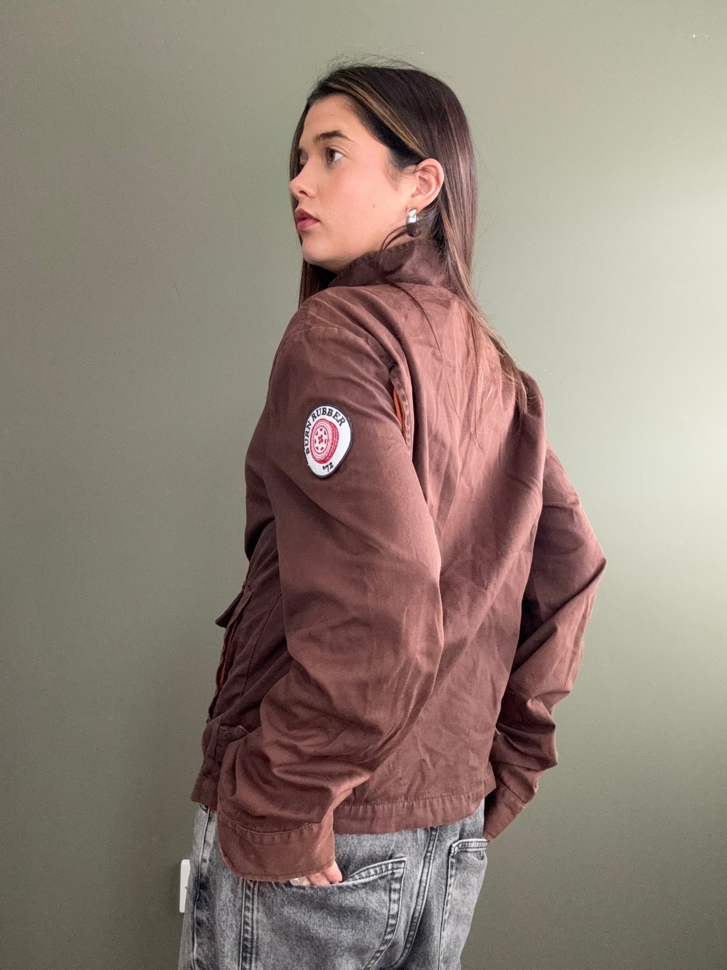 Guess Brown Biker Jacket (S)