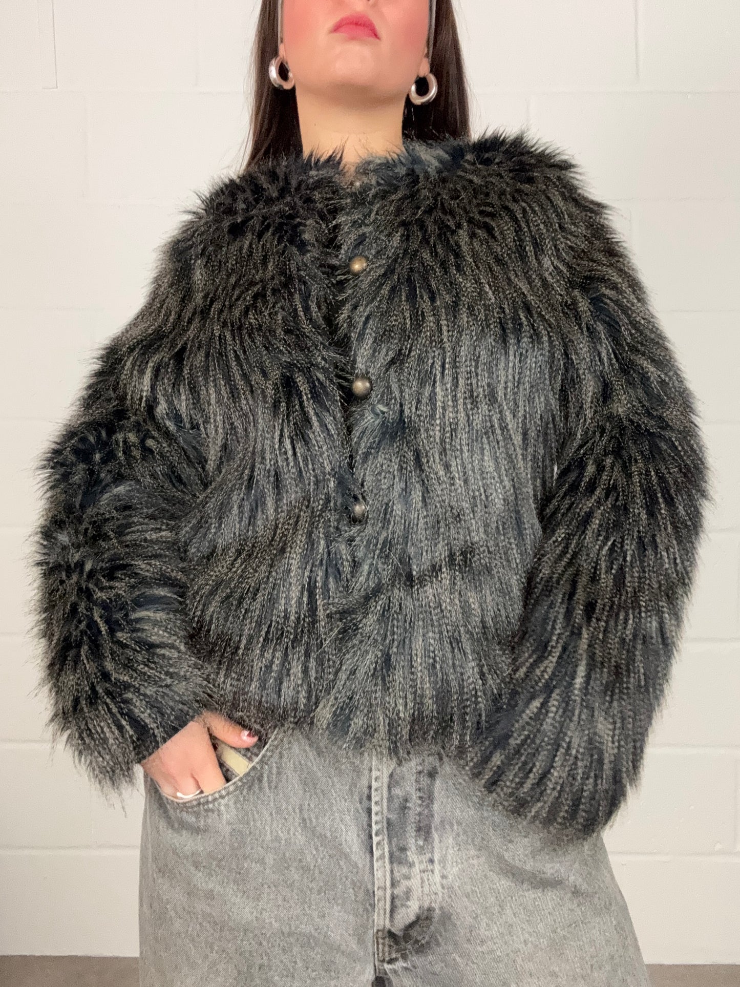 Jane Norman Faux Fur Jacket (M)