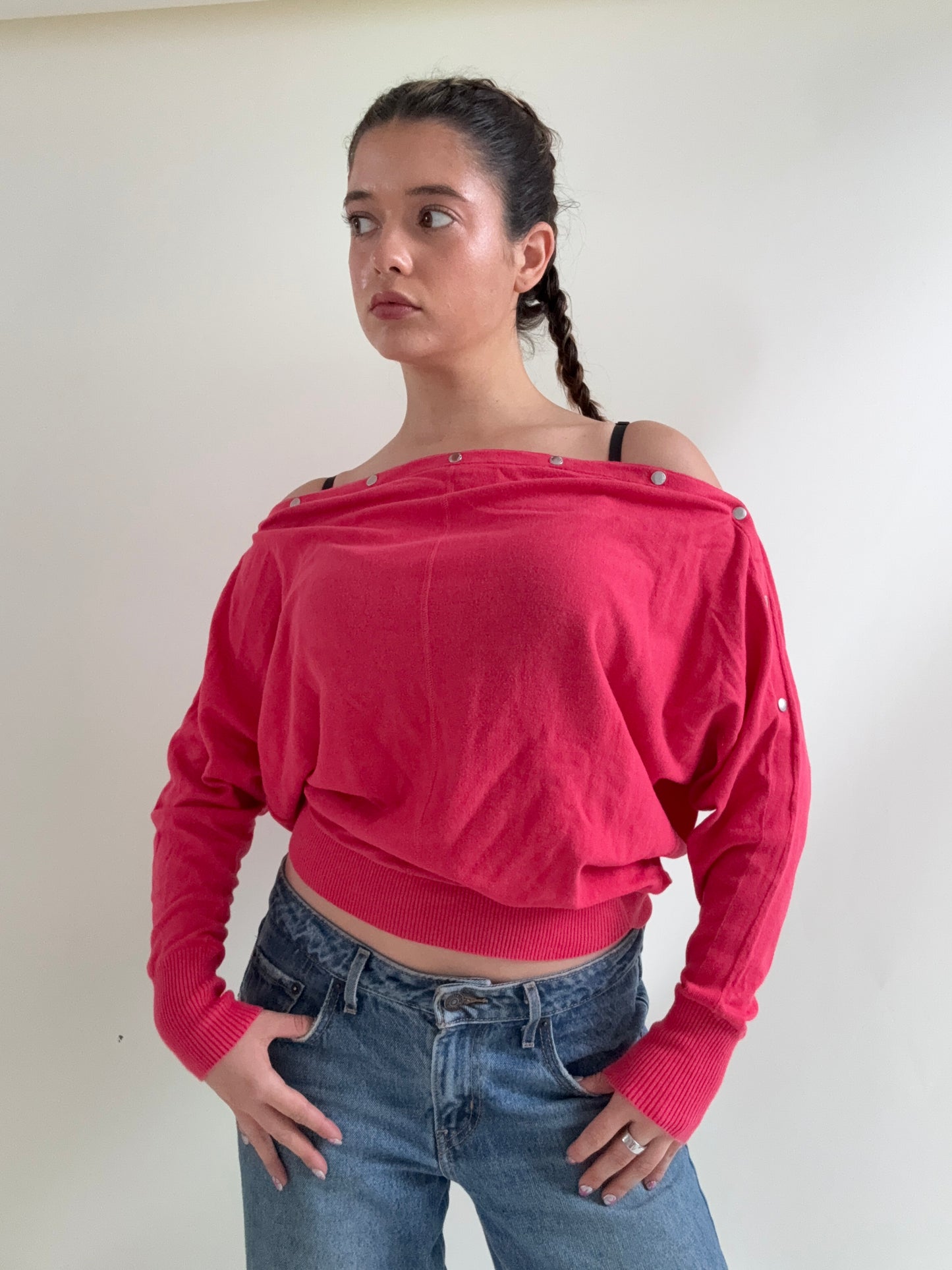 Allsaints Batwing Popper Jumper (XS)