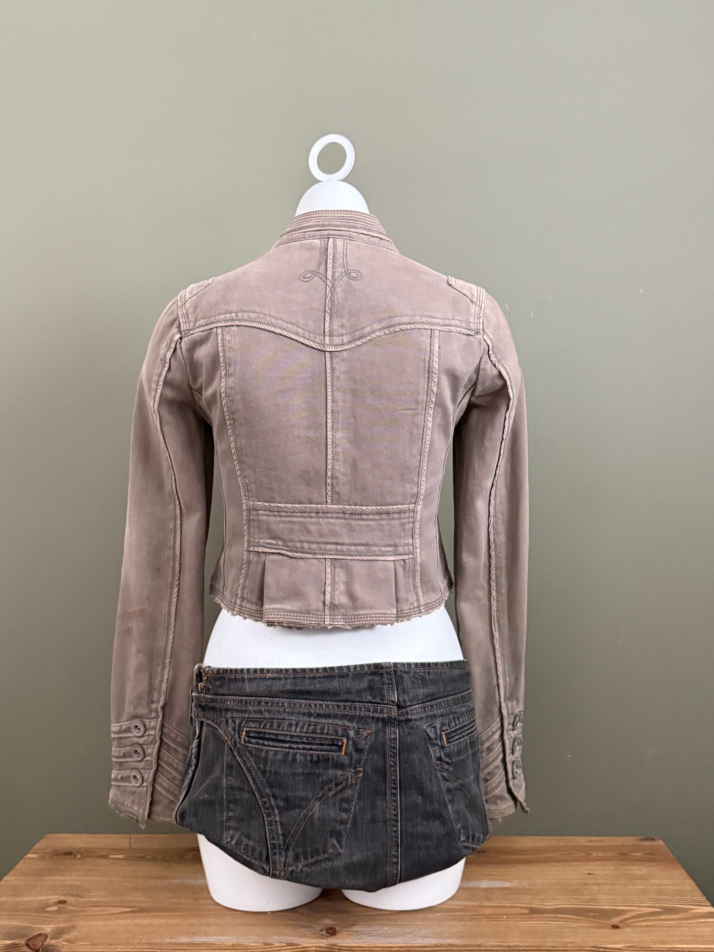 Cropped Military Cargo Jacket (UK10)