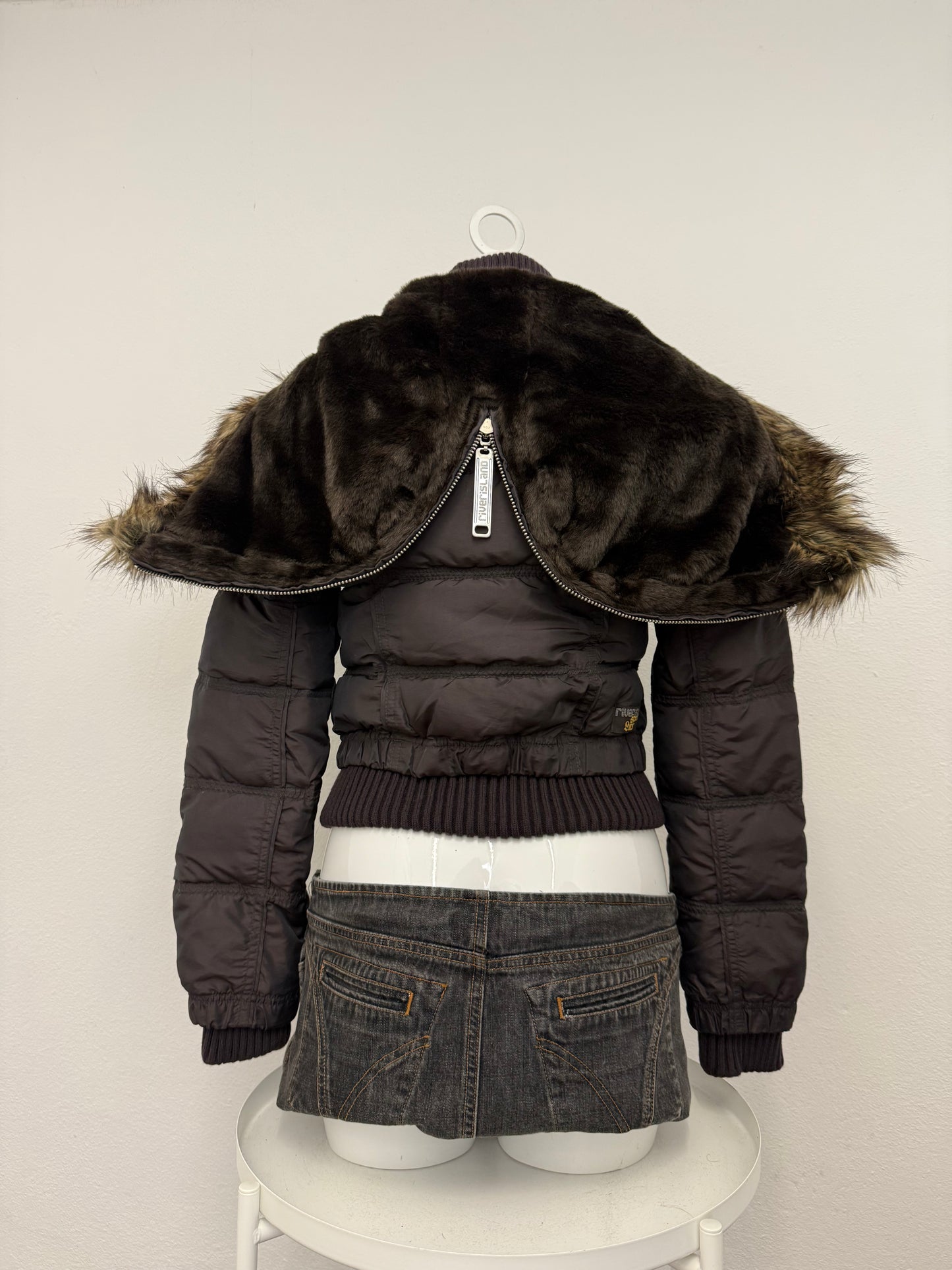 Brown Puffer Jacket (UK6)