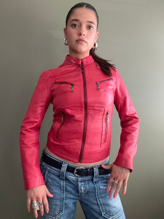 Red Leather Jacket (S)