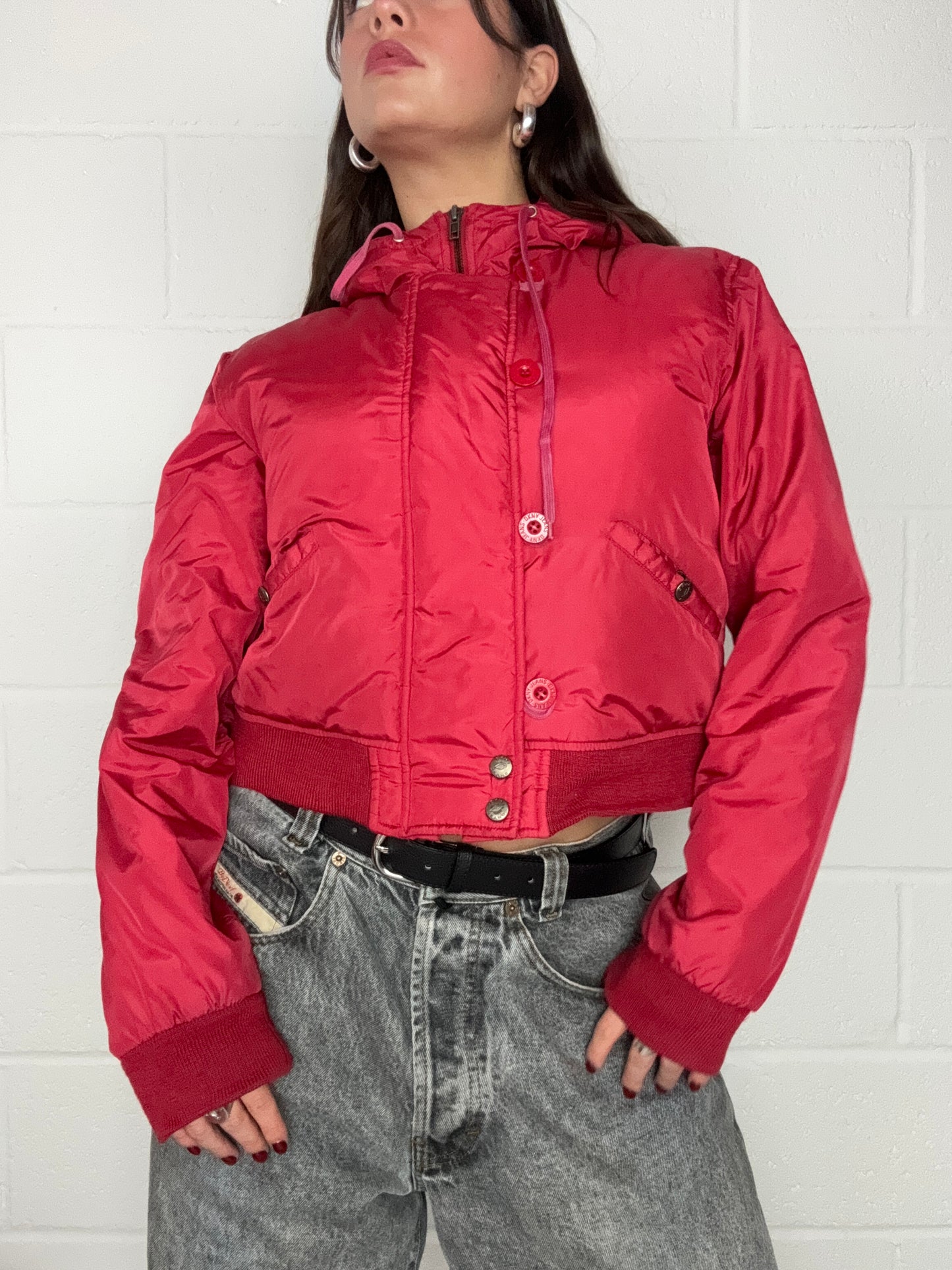 DKNY Red Puffer Jacket