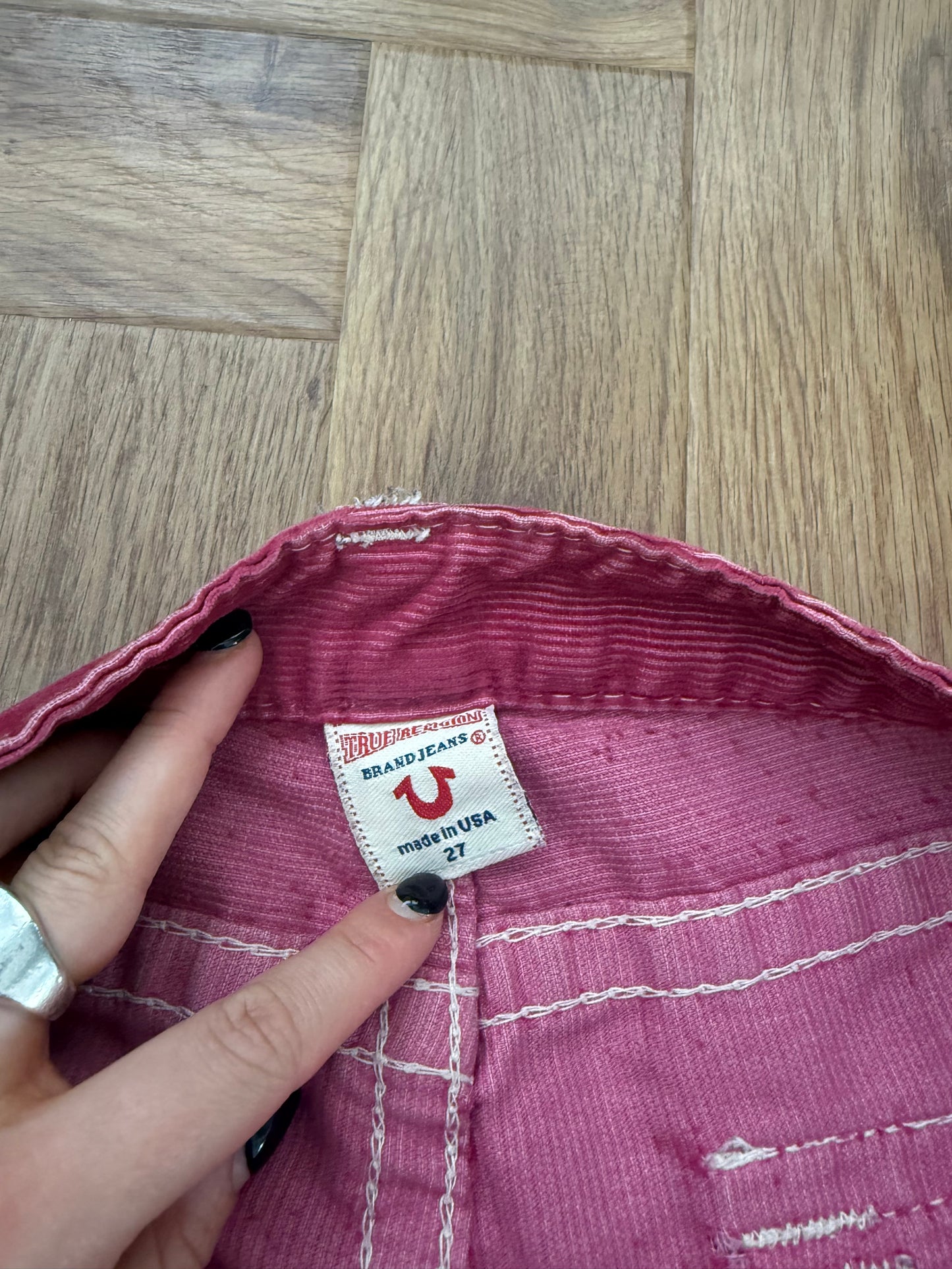 True Religion Pink Corduroy Trouser (27)