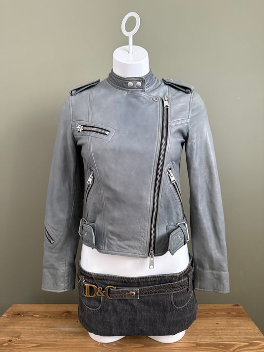 Allsaints Leather Biker Jacket (UK6)