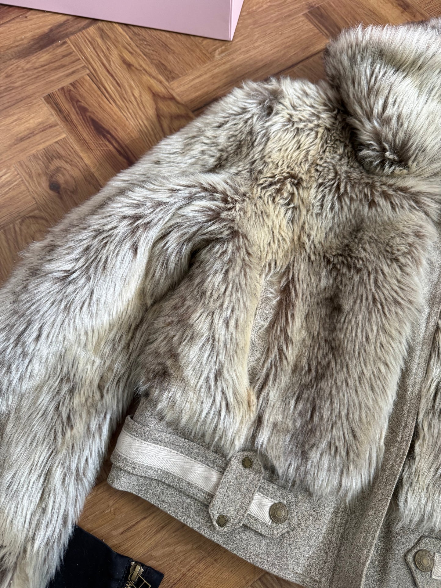 Faux Fur Bomber Jacket (UK14)