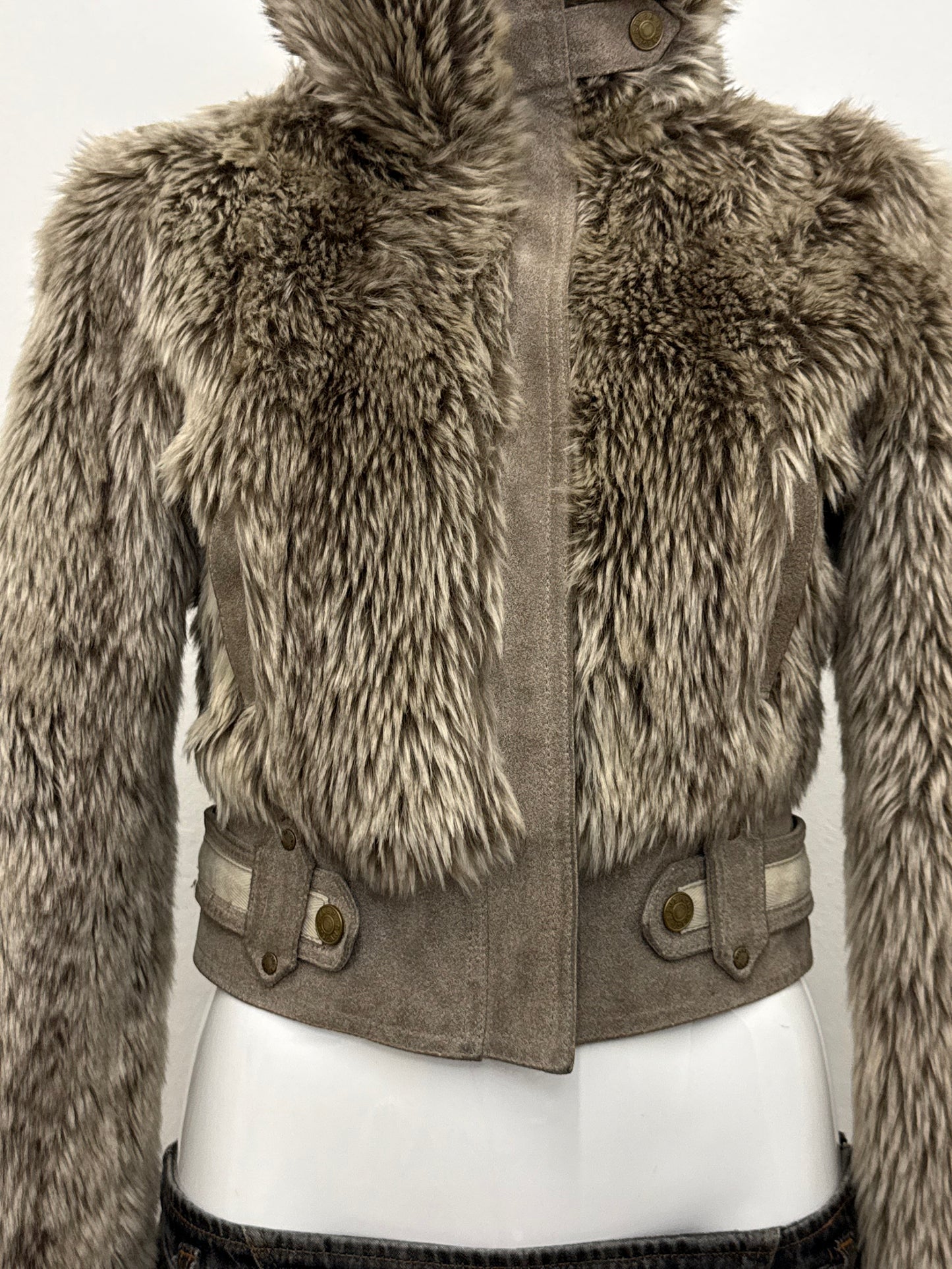 Faux Fur Bomber Jacket (UK8)