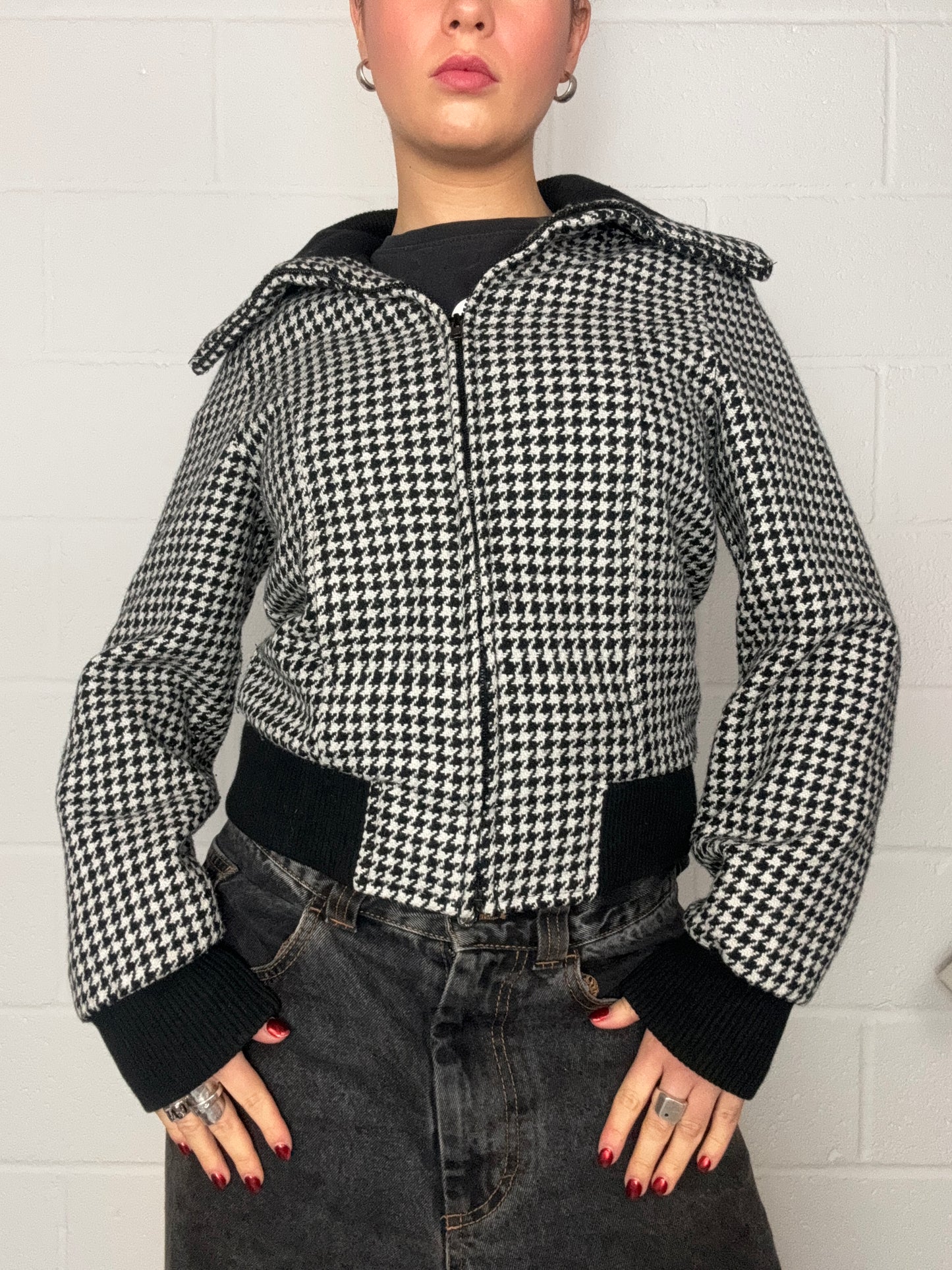 Dogtooth Print Jacket (UK10)