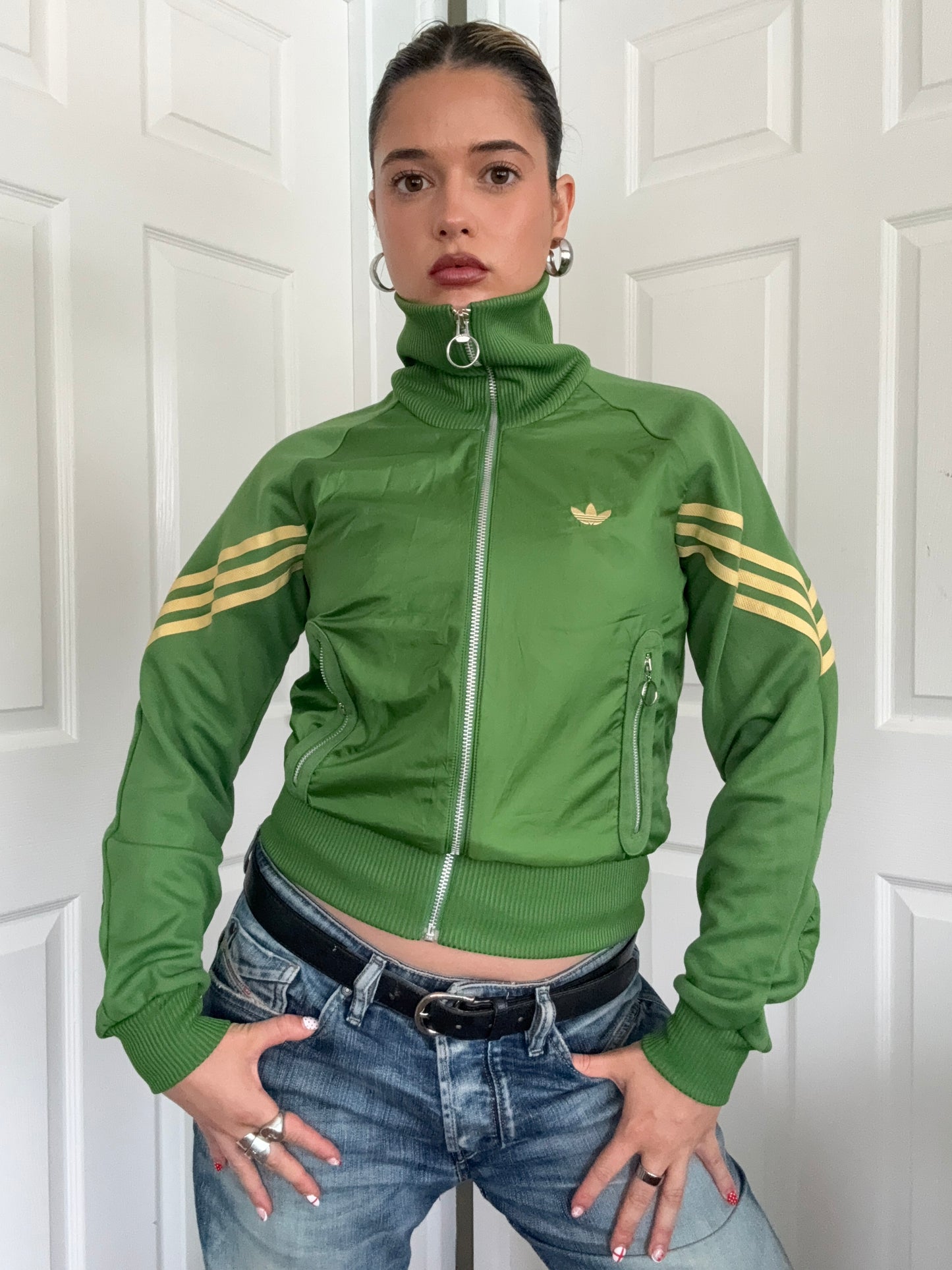 Adidas Green Bomber Jacket (UK10)