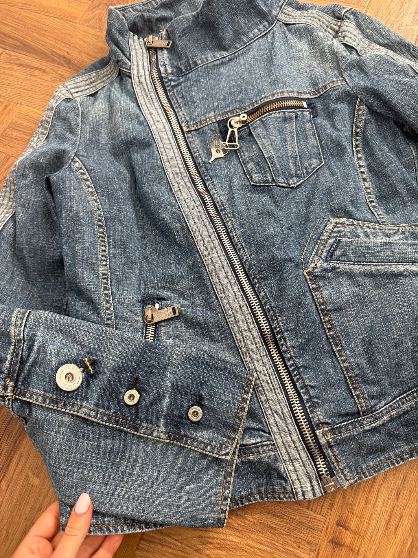 Diesel Asymmetric Denim Jacket (L)