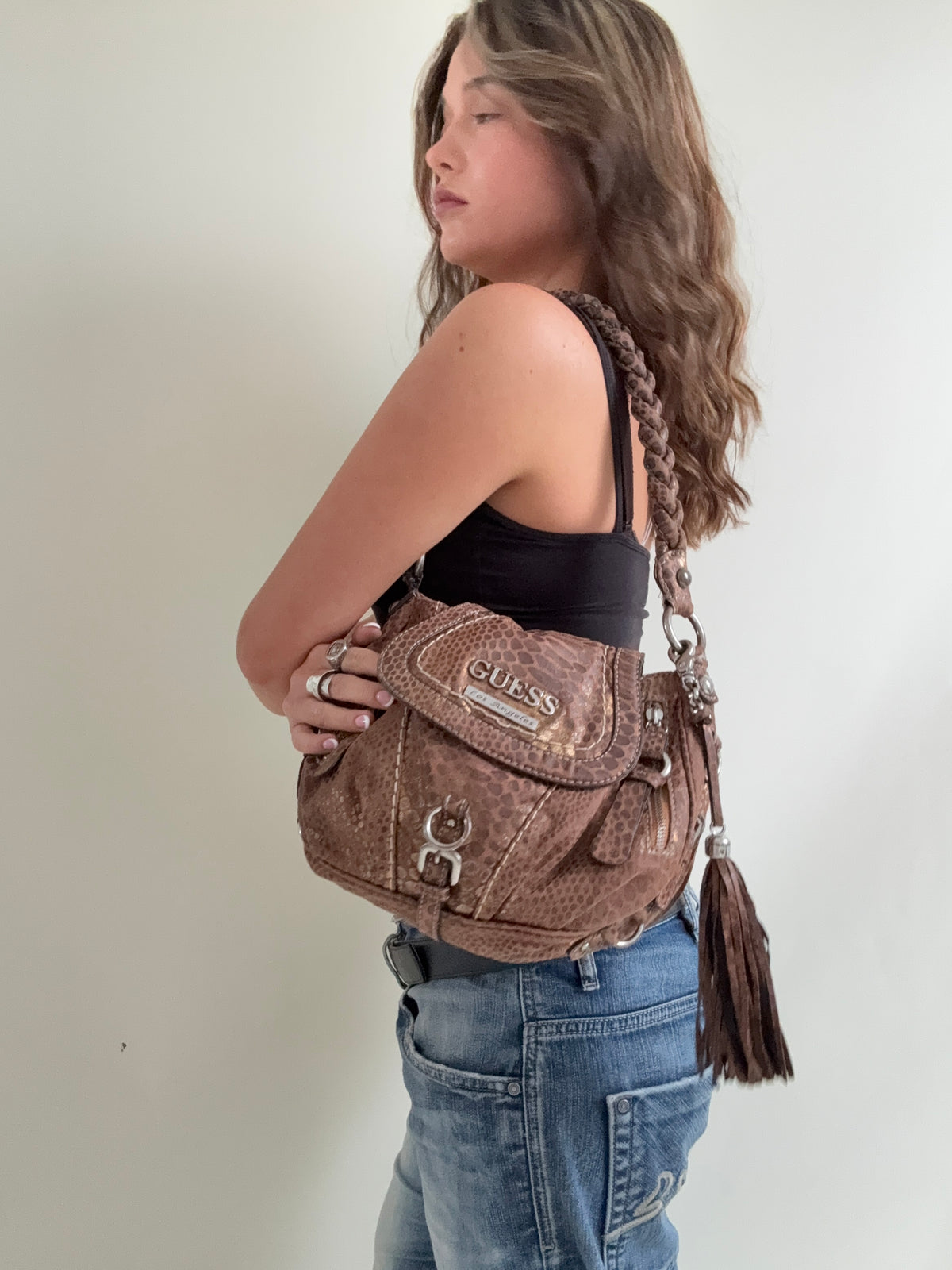 Guess Animal Print Shoulder Bag
