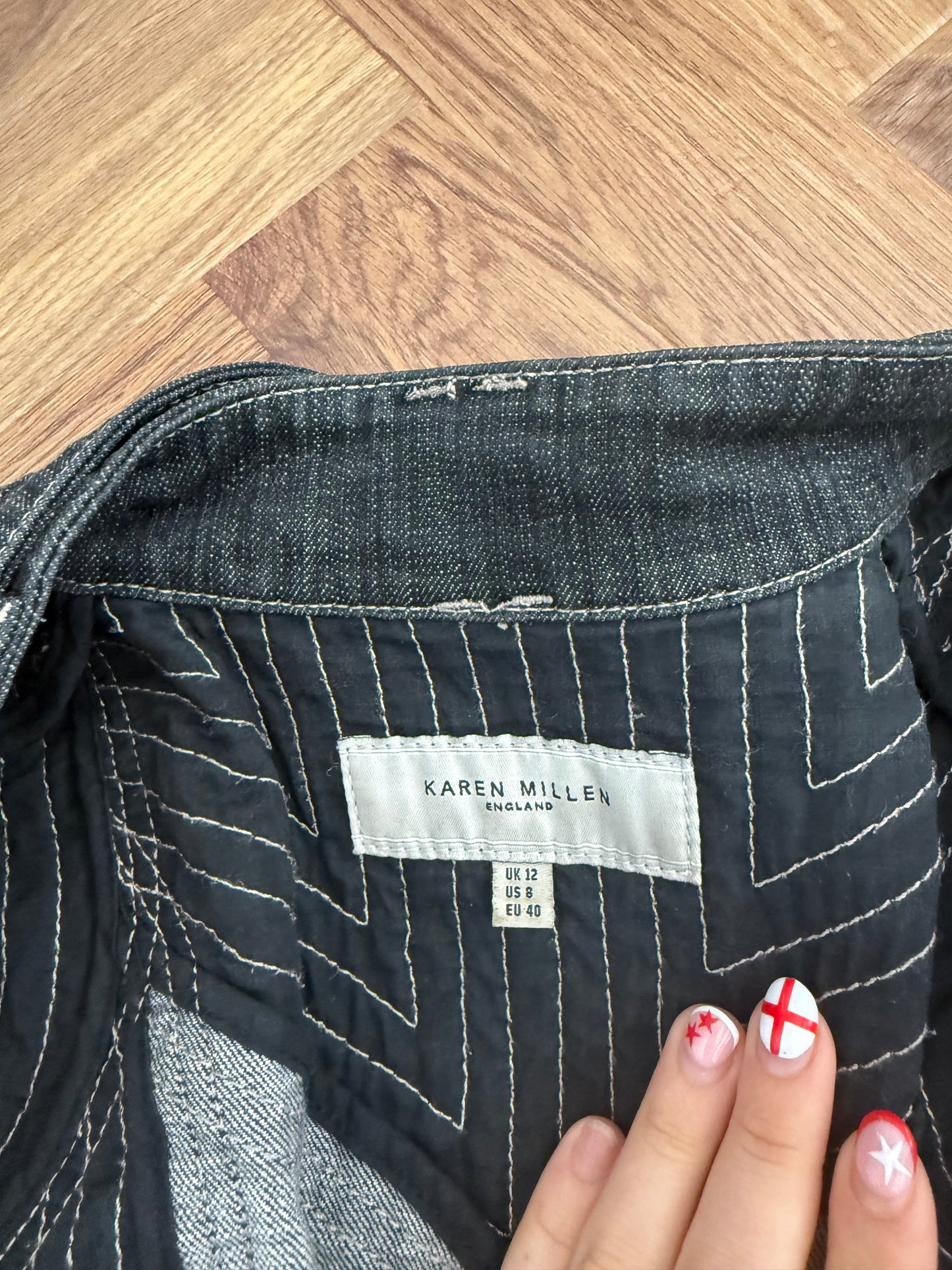 Karen Millen Denim Corset Jacket (UK12)