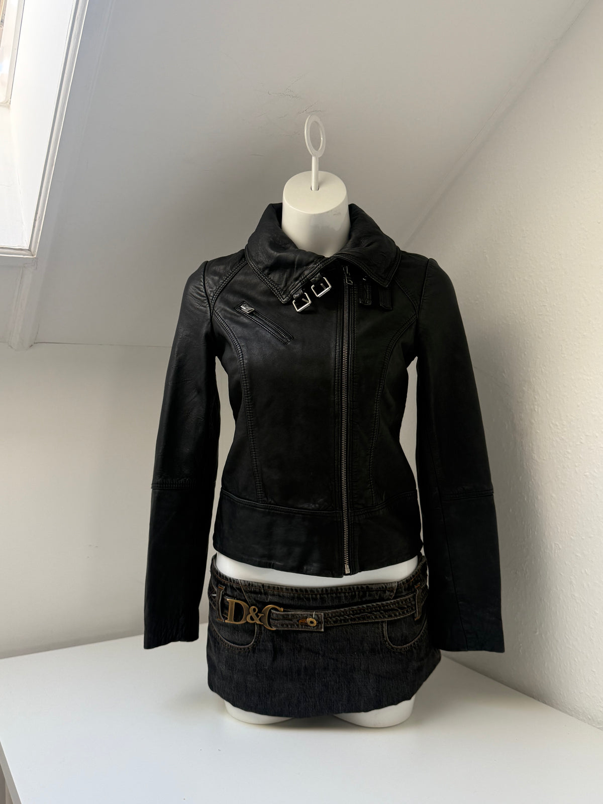 Vintage Allsaints Leather Buckle Jacket (UK8)
