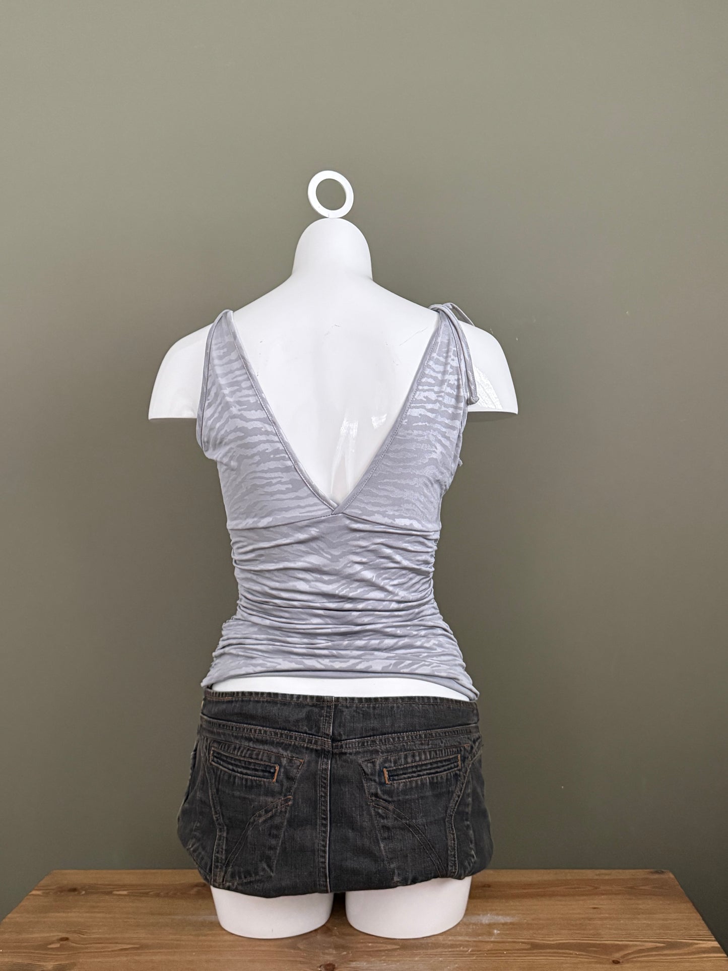 Jane Norman Silver Zebra Top (UK12)