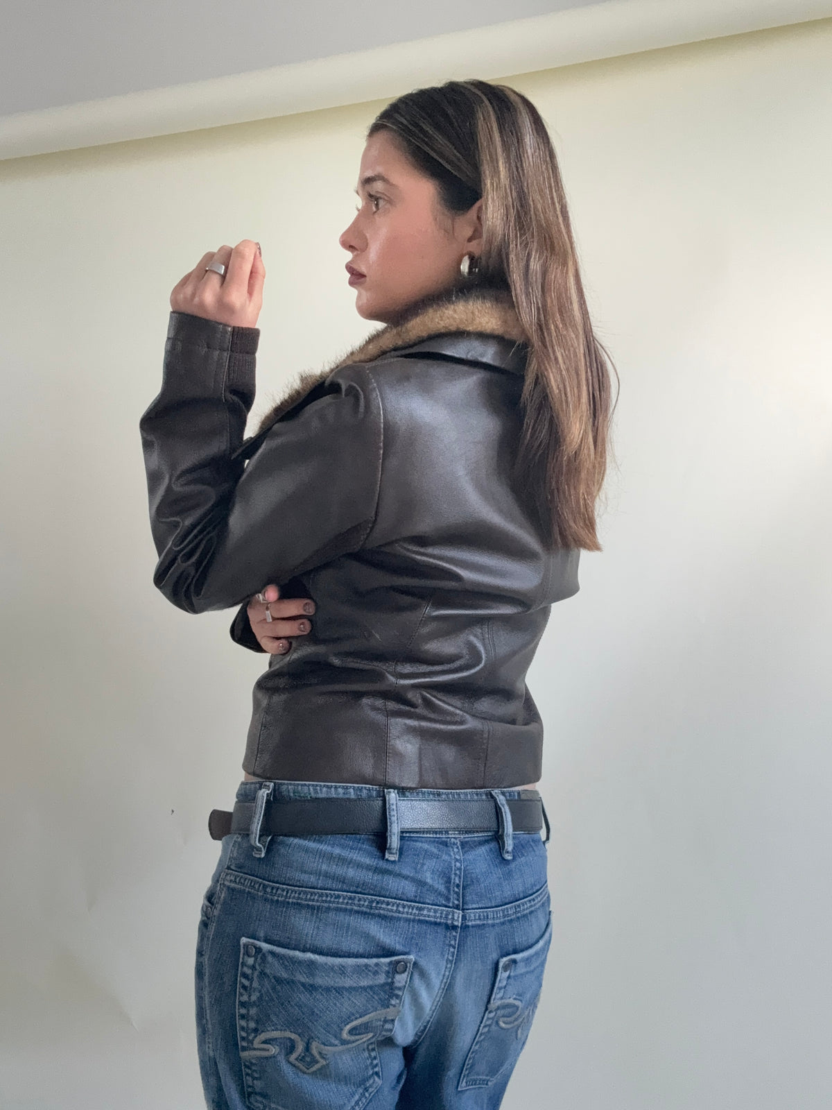 Morgan De Toi Leather Asymmetric Jacket (S)