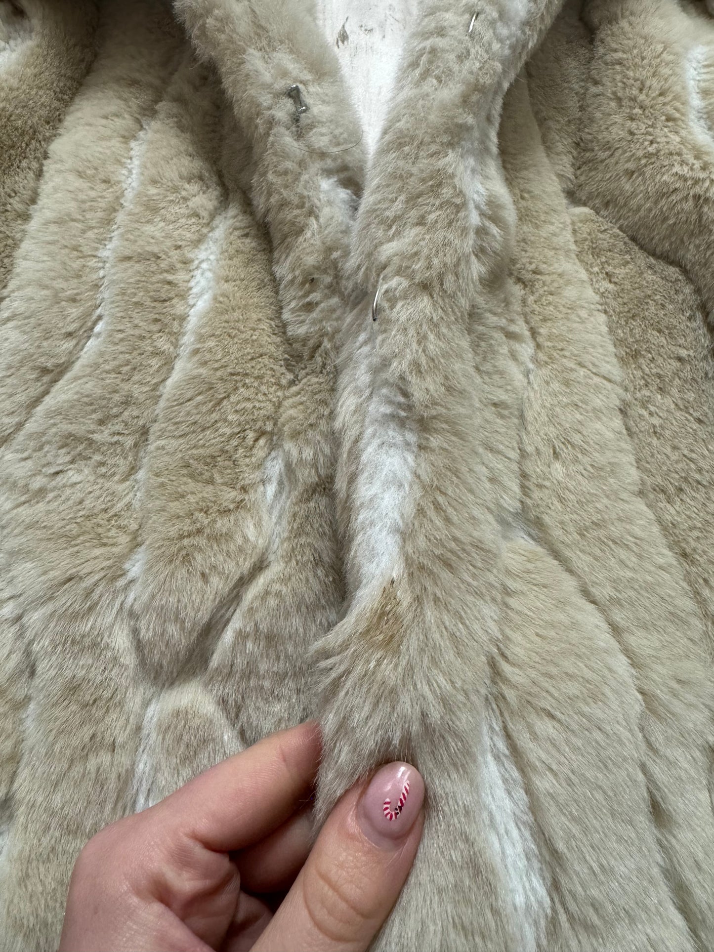 Cream Faux Fur Jacket (UK10)