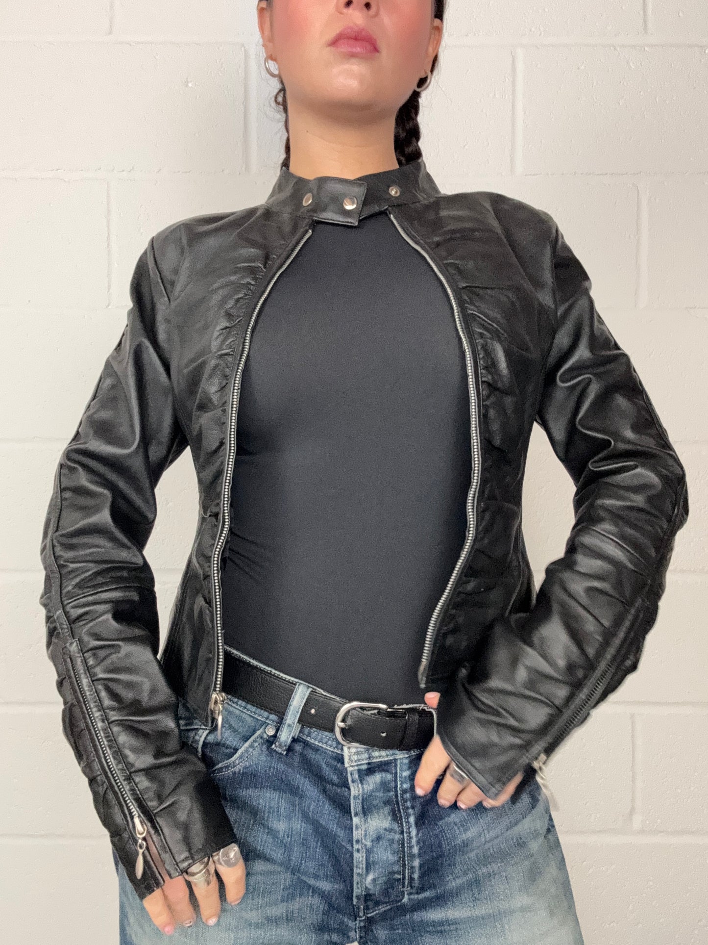 Leather Y2K Jacket (UK10)