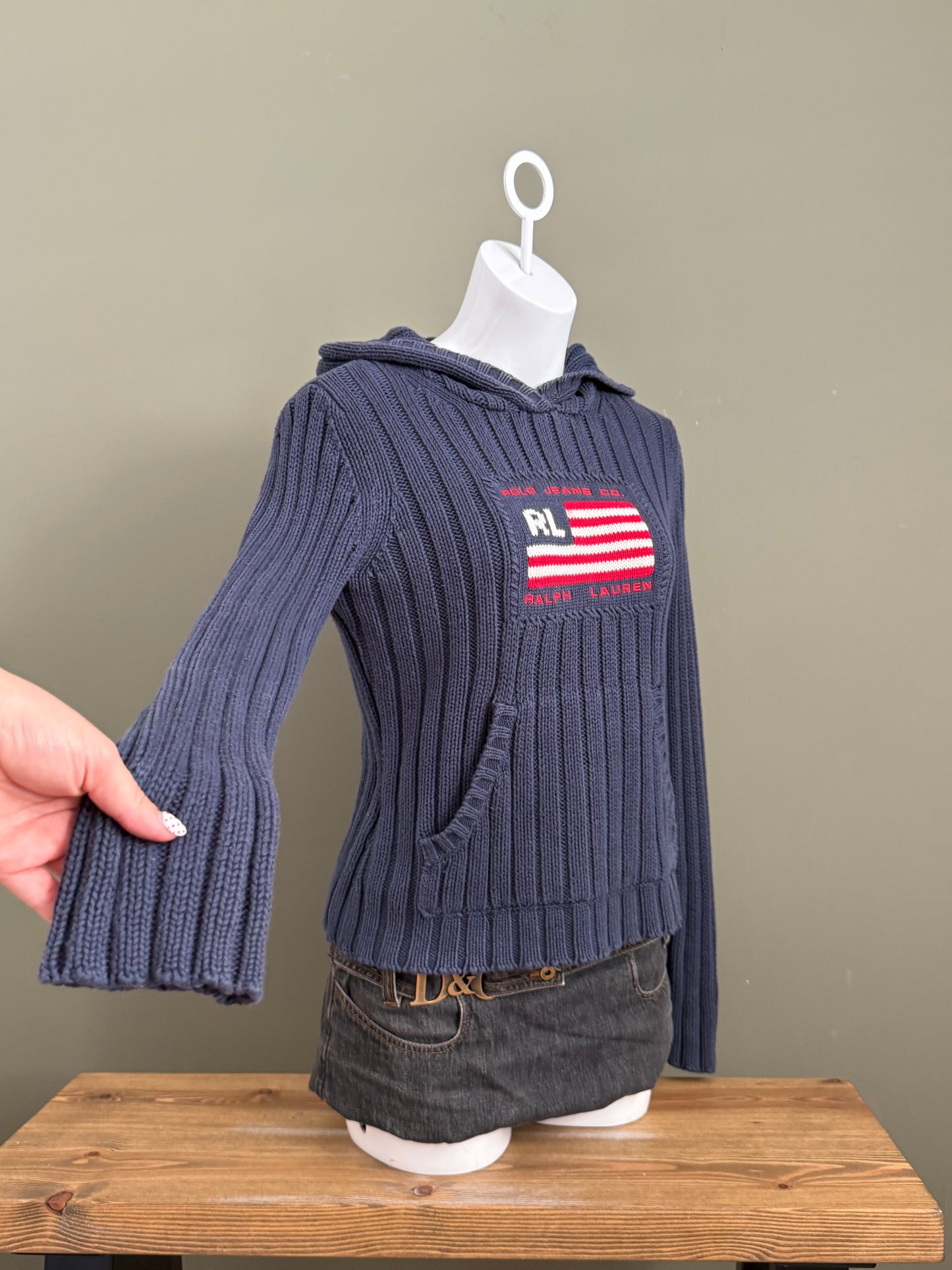 Ralph Lauren Knit Flag Hoodie (S)