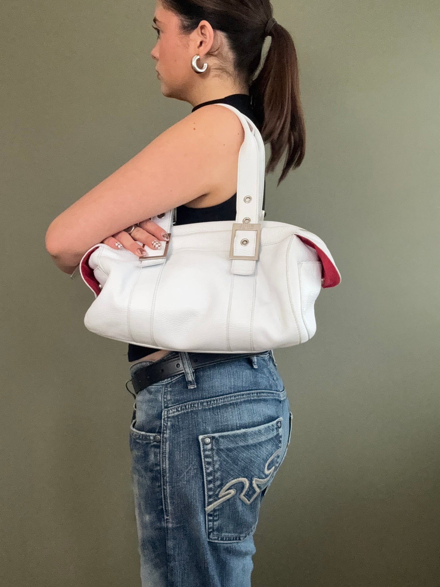 White Leather Bag
