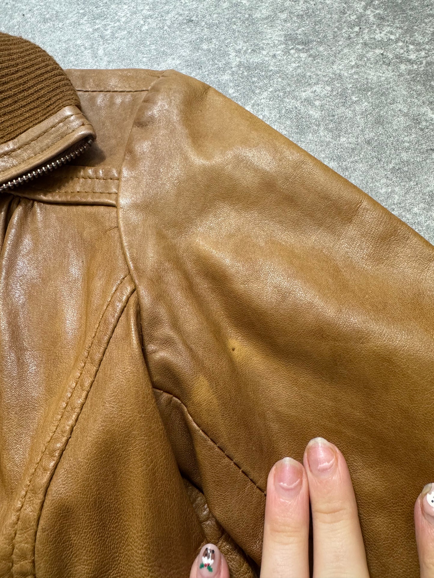 Fitted Leather Jacket (UK8)