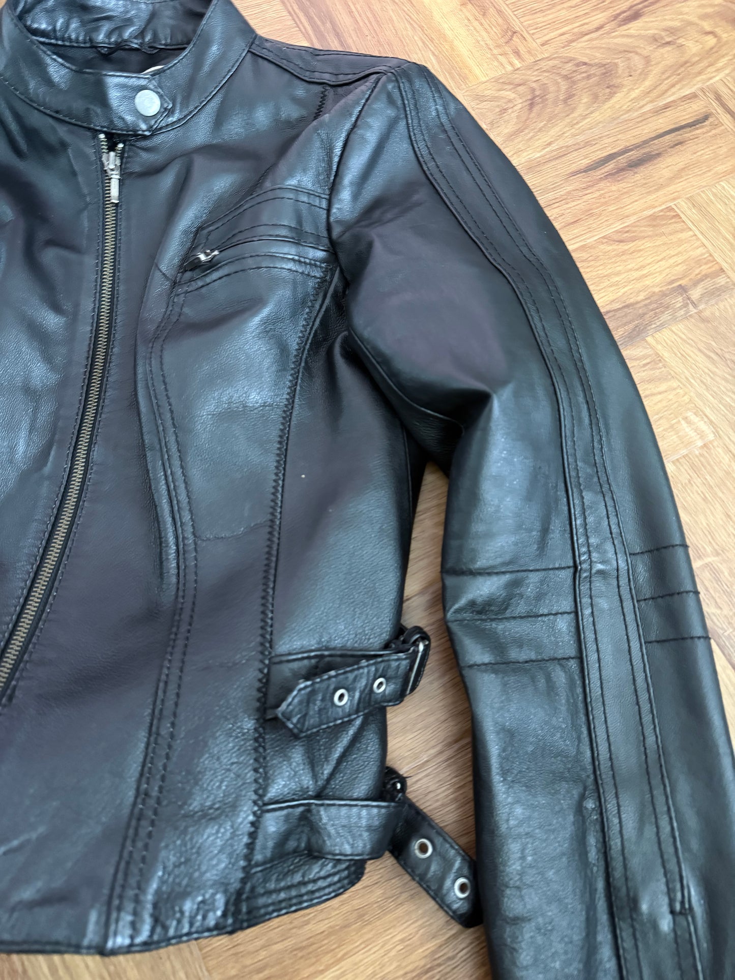 Leather Buckle Jacket (UK10)