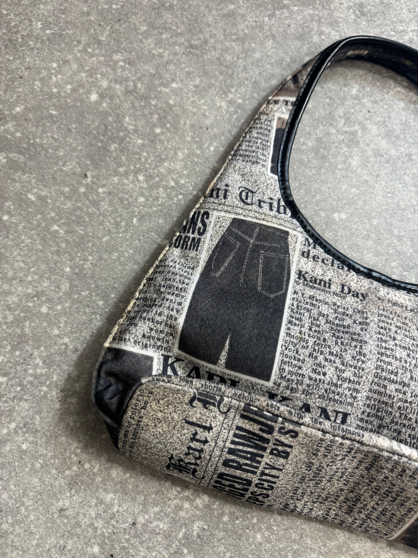 Bulaggi Newspaper Print Shoulder  Bag