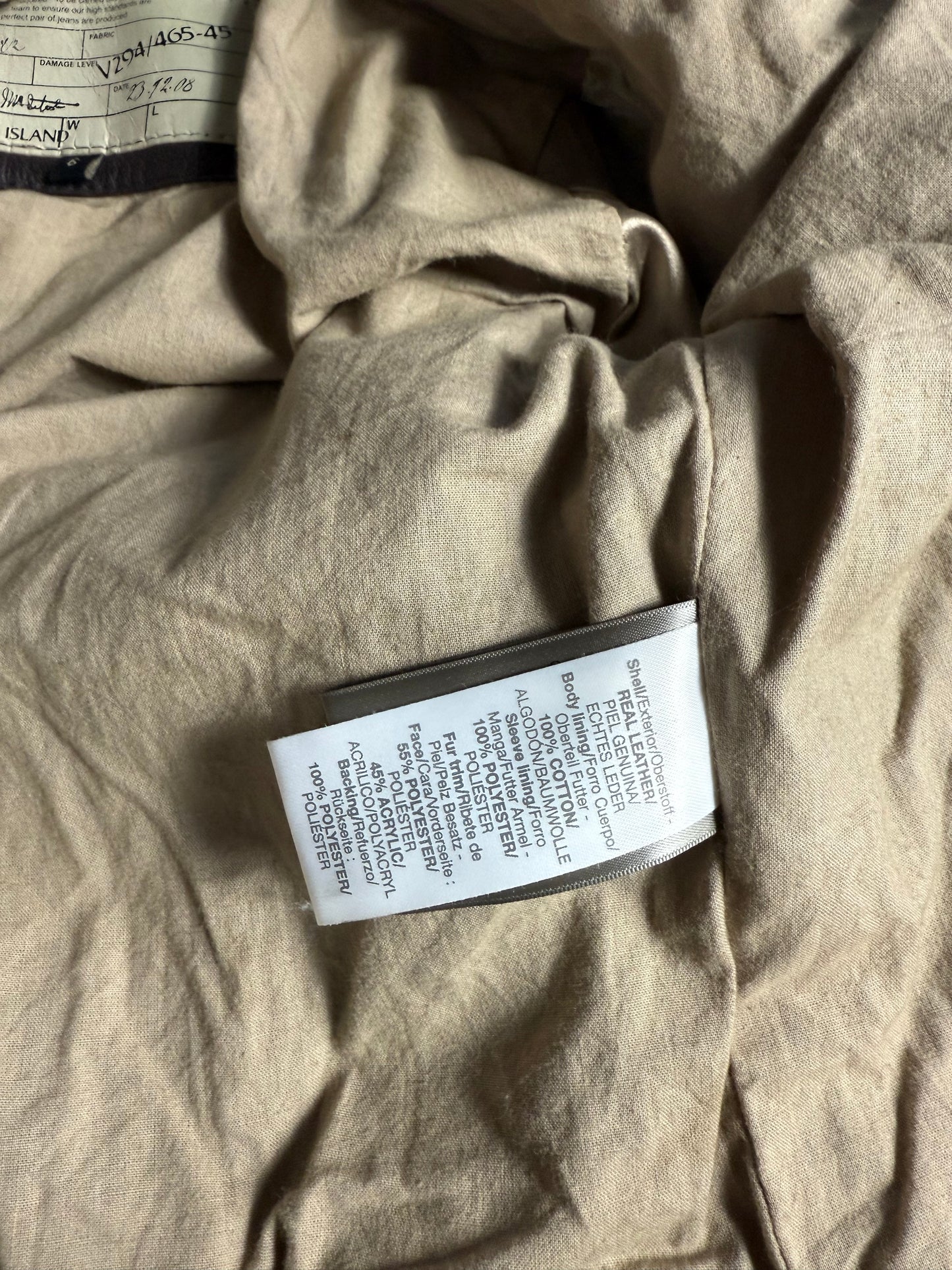 Leather Aviator Jacket (UK6)