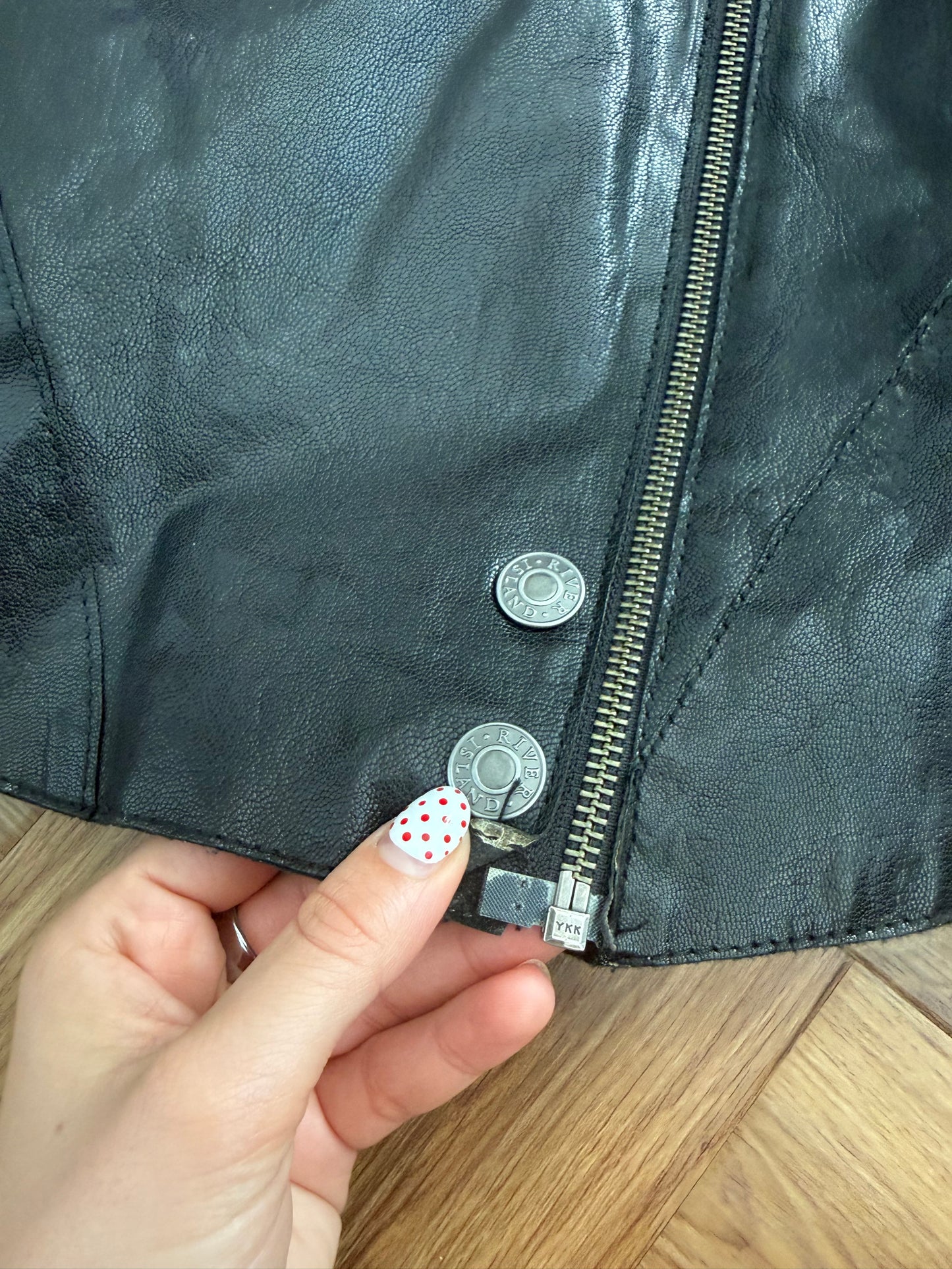 Leather Biker Jacket (UK14)