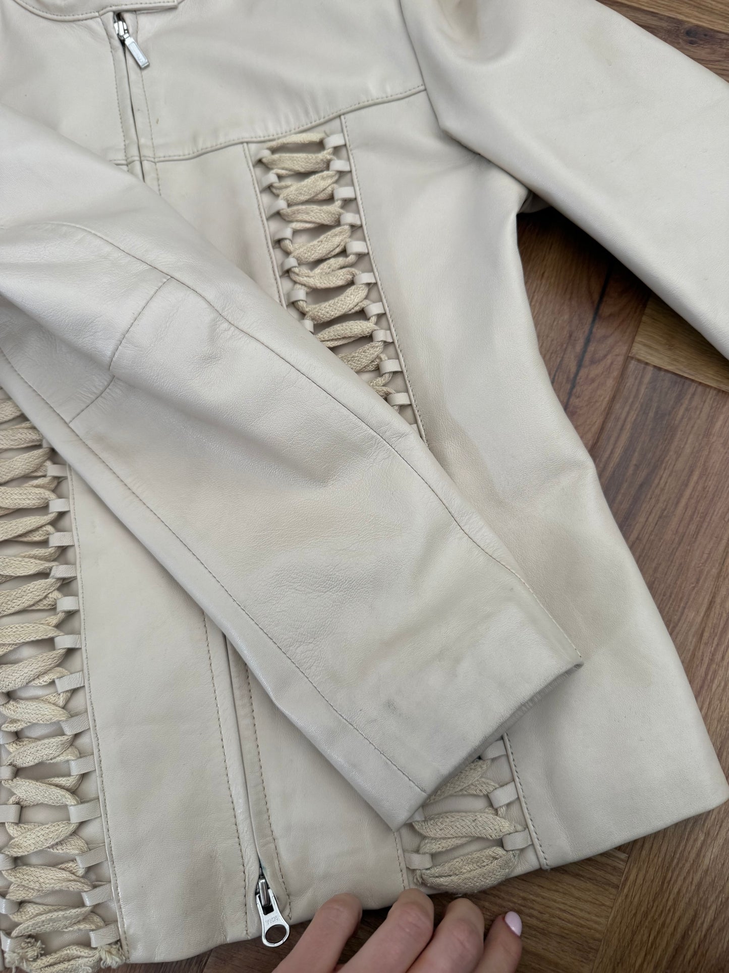 Leather Corset Style Jacket (UK10)
