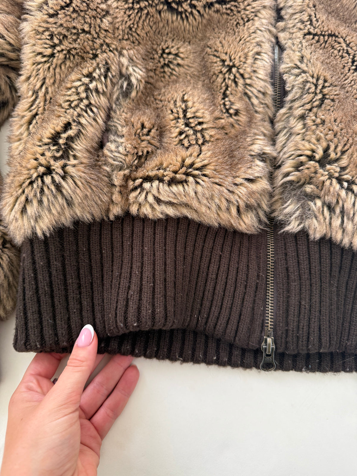 Faux Fur Bomber Jacket (UK16)