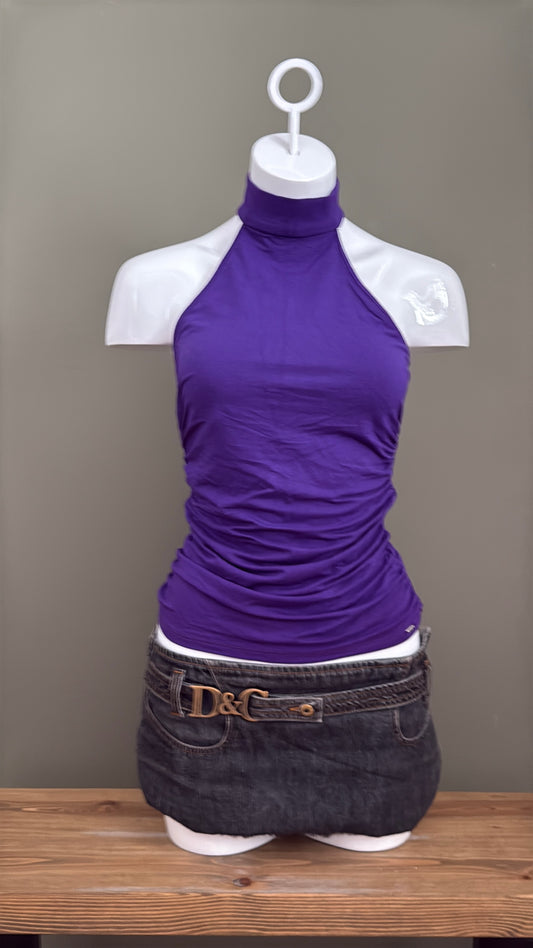Morgan De Toi Purple Halterneck Top (S)