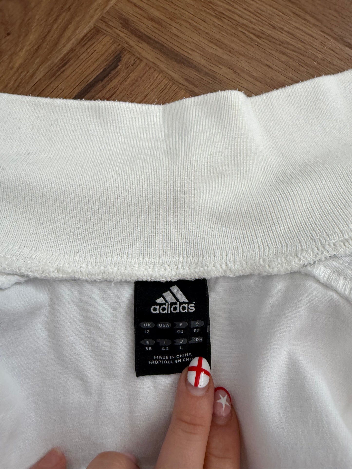 White Adidas Cargo Jacket (UK12)