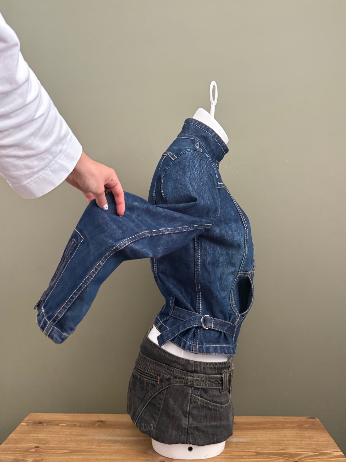 French Connection Denim Cargo Jacket (UK12)