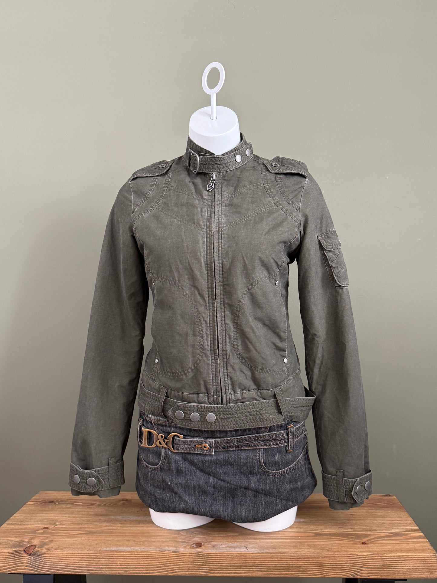 Khaki Diesel Biker Jacket (S)