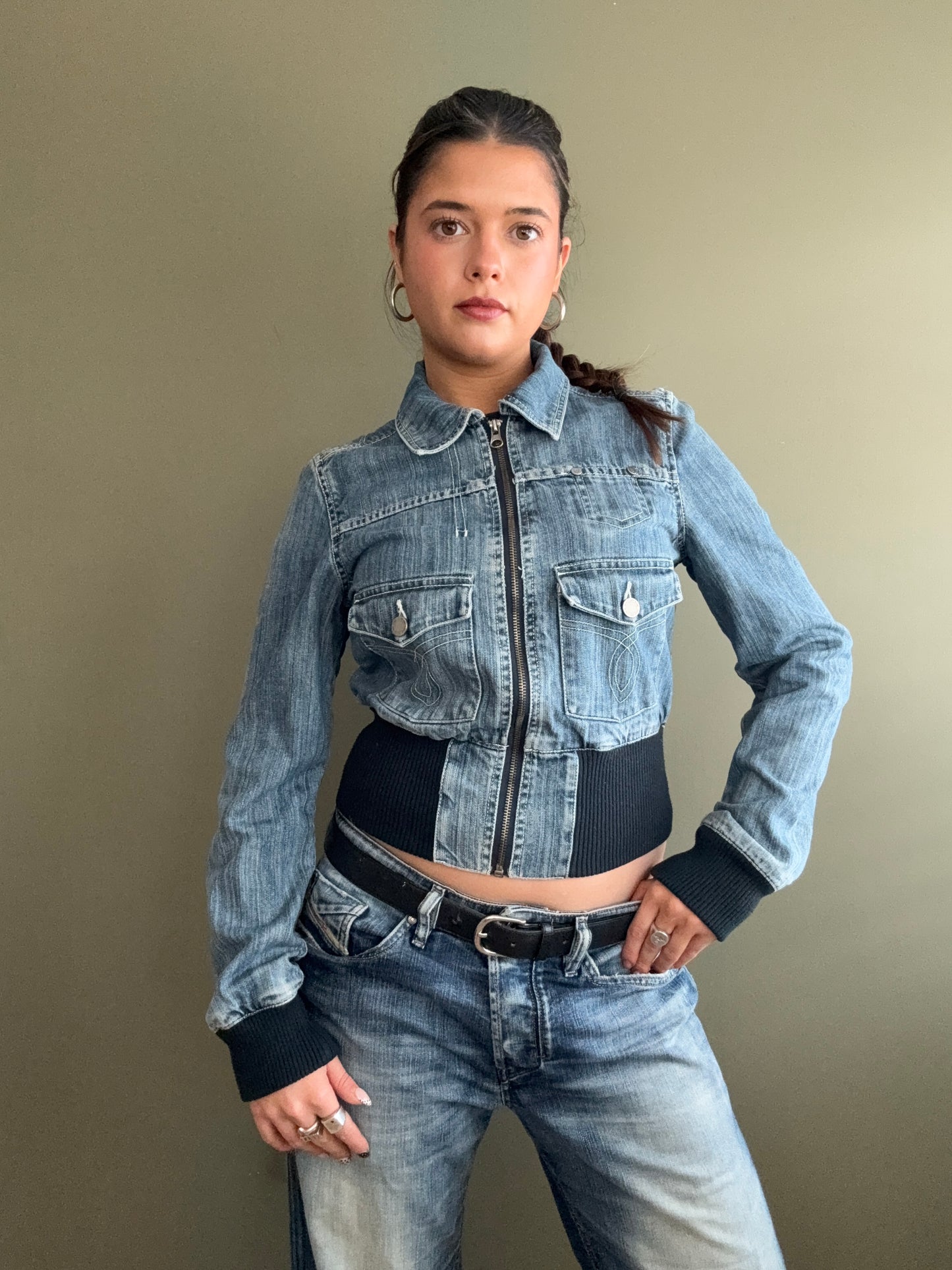 Denim Bomber Jacket (S)